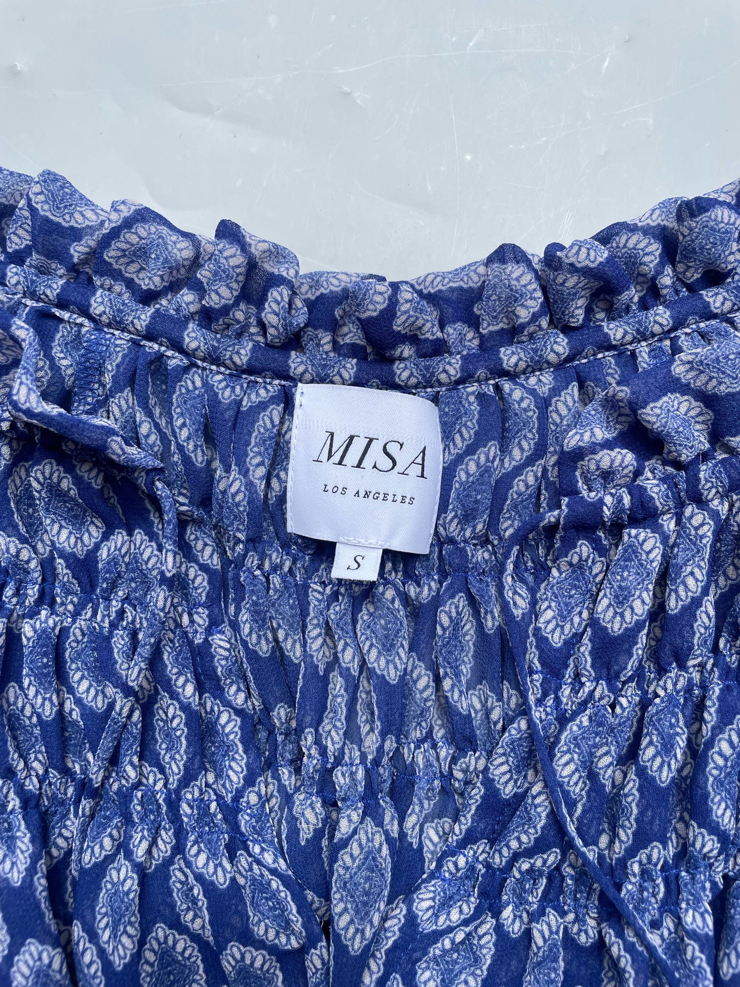 Misa Blue Print Dress S image 2