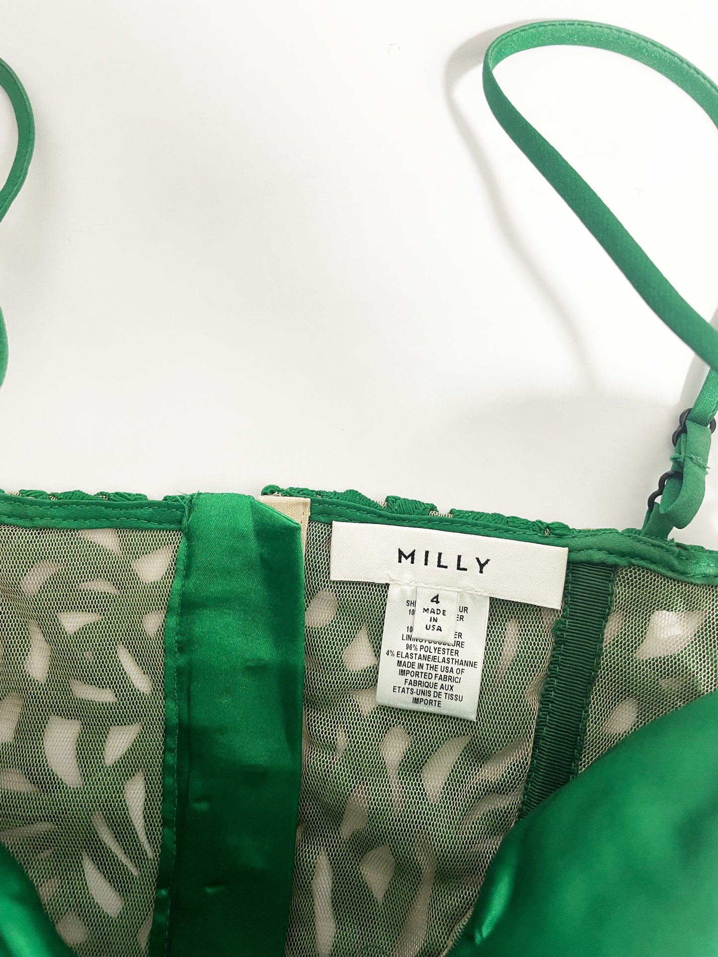 Milly New York Green Crop Top UK 8 image 2