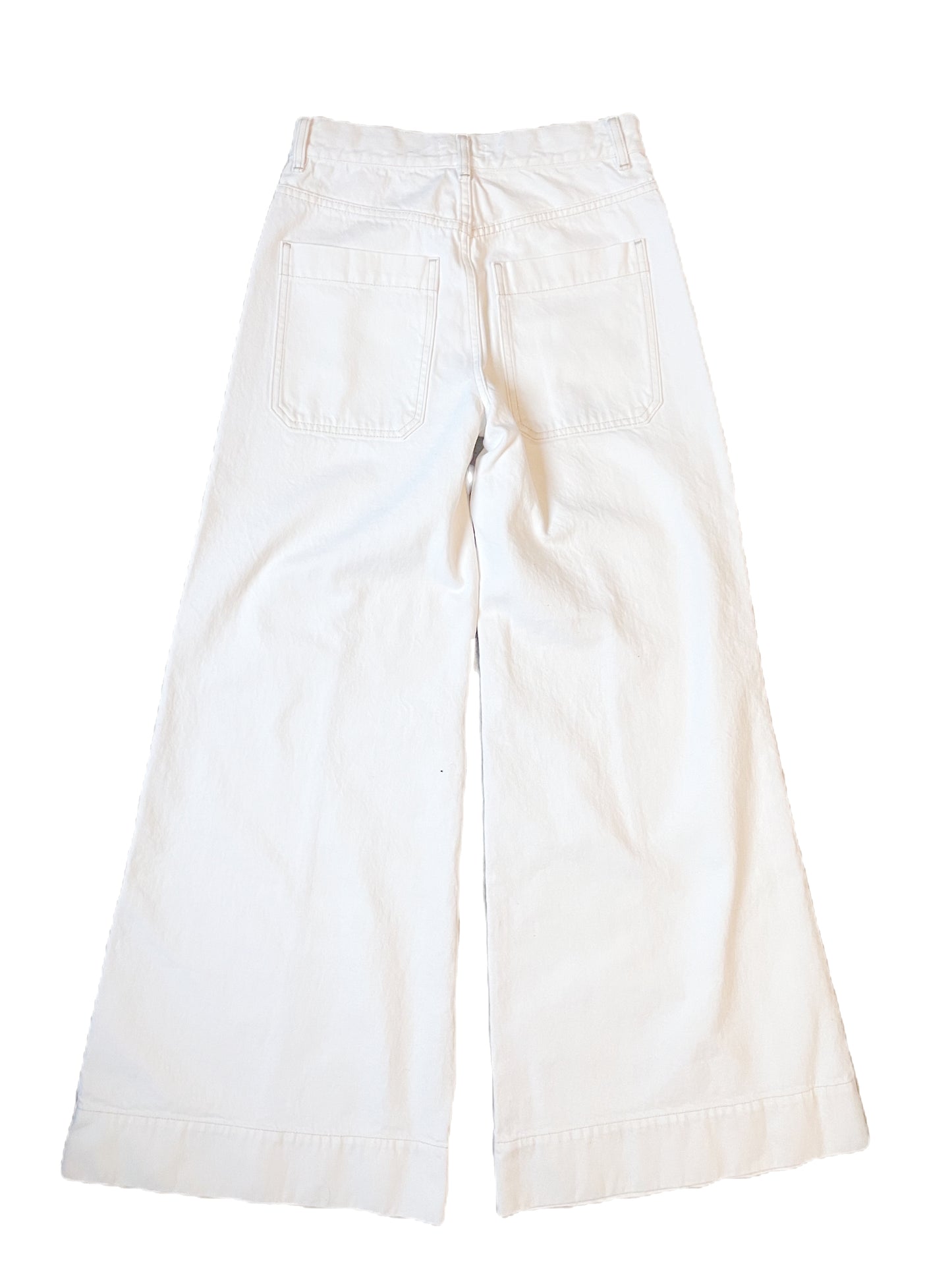 Me+Em White Wide Flare Jeans 25" image 2