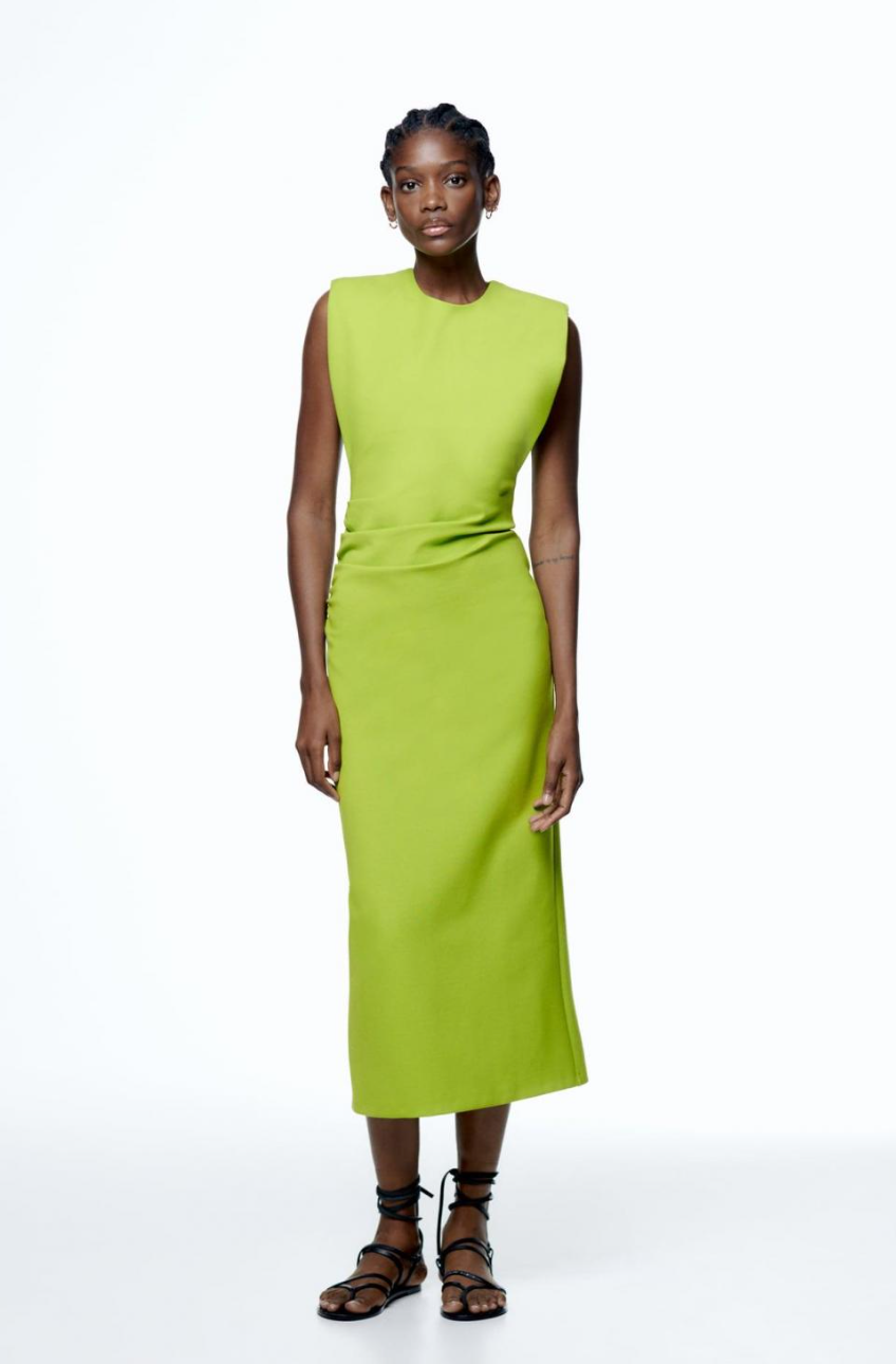 New with Tags Zara Lime Green Dress S image 1