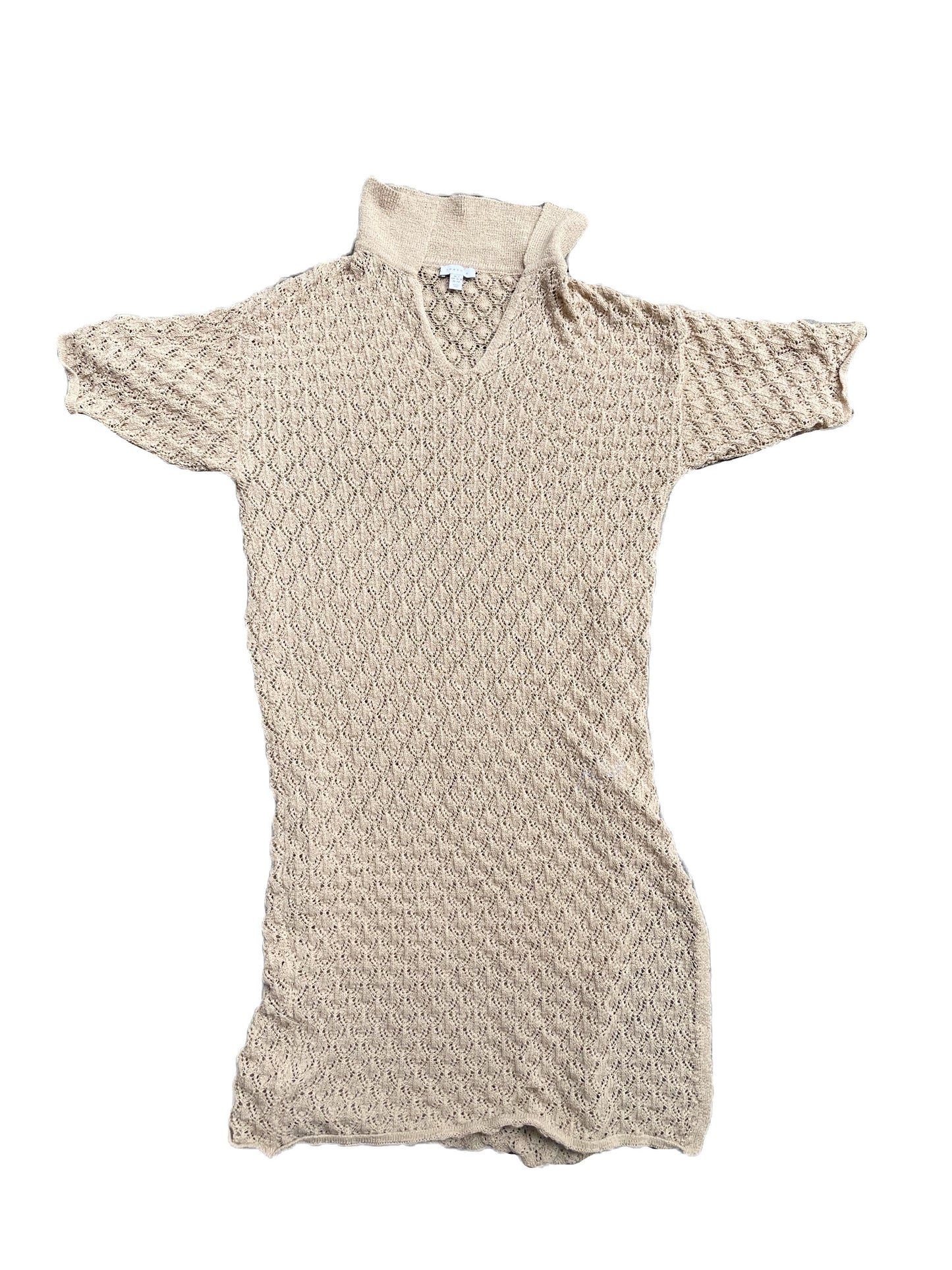 Topshop Beige Crochet Dress UK 10 image 0