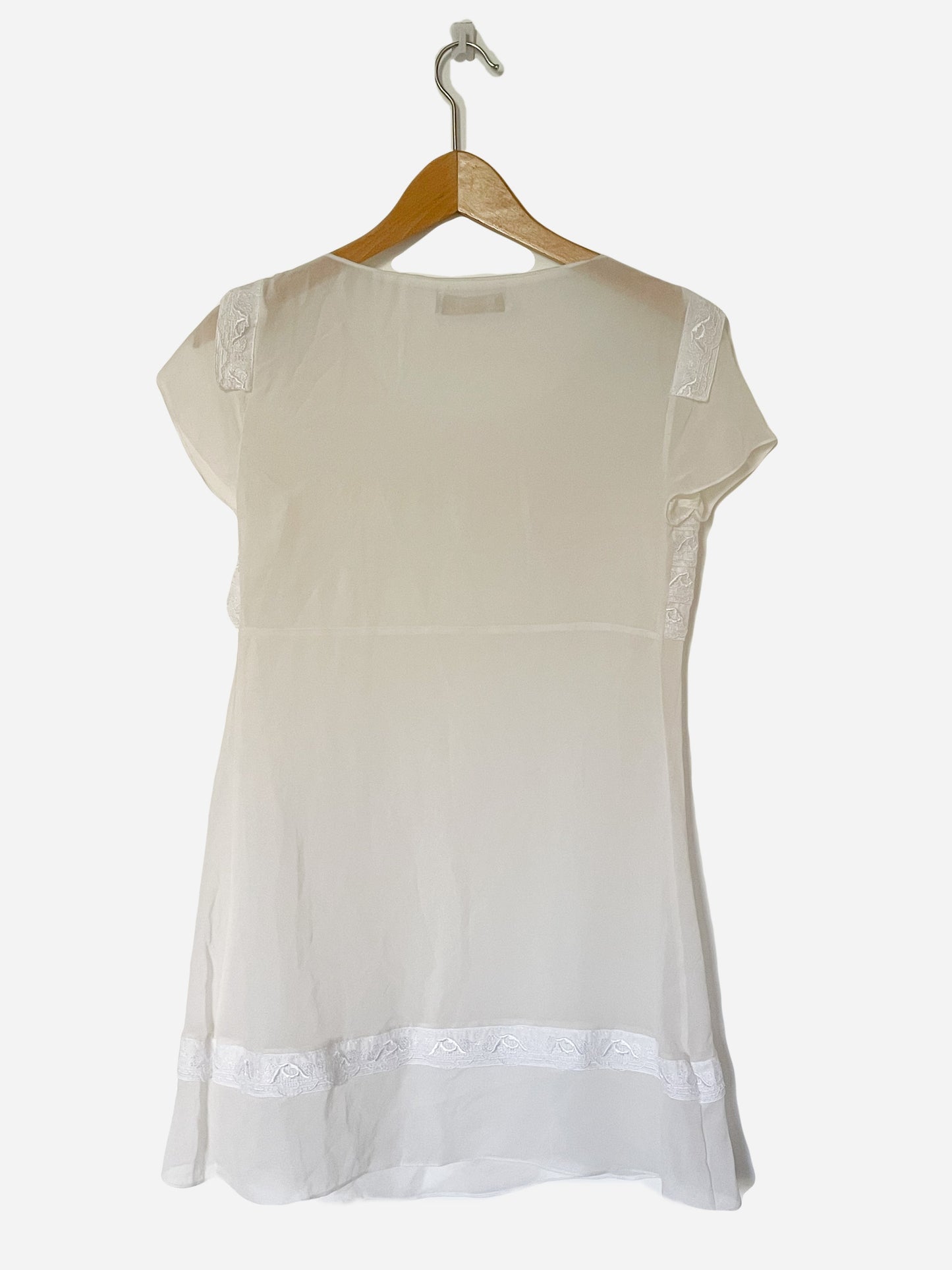 Kristina Ti Silk White Dress M image 1
