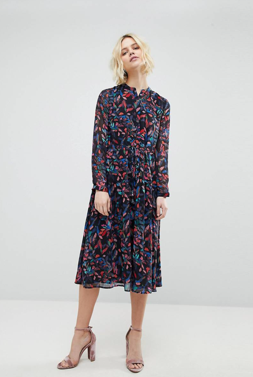 Whistles Print Midi Shirt Dress UK 6 image 1