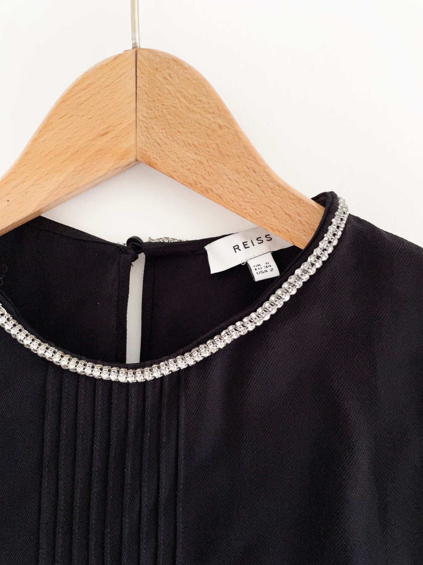 Reiss Black Blouse UK 6 image 2