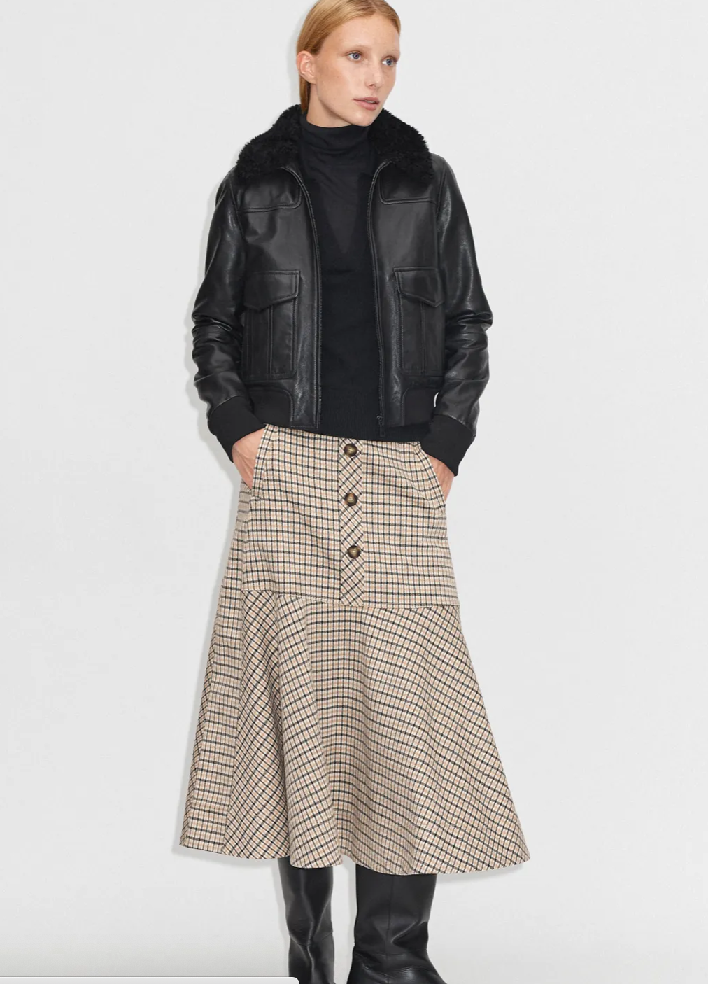 Me+Em Check Flare Skirt UK 6 image 0