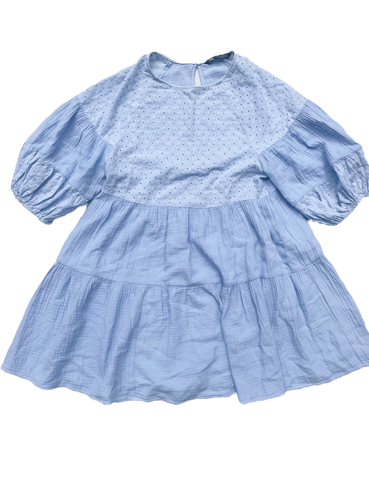 Zara Blue Poplin Dress S image 0