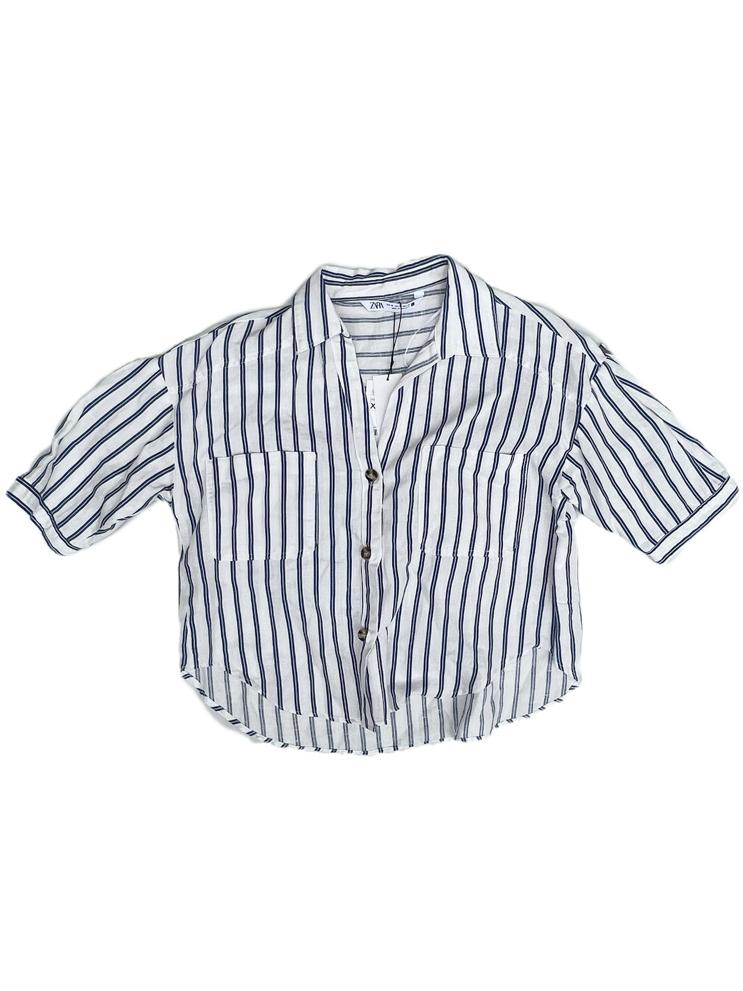 New With Tags Zara Striped Shirt XS image 0