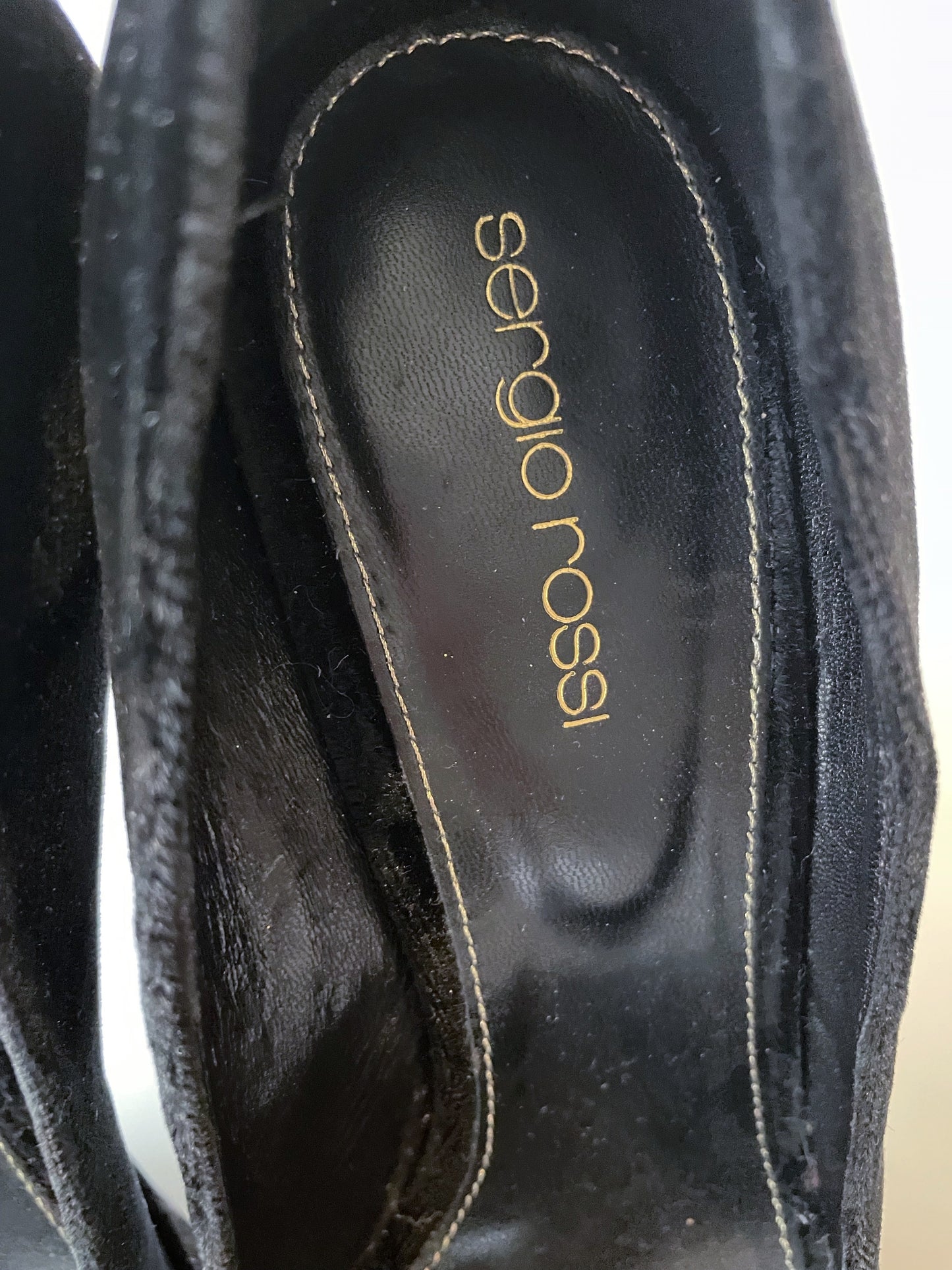 Sergio Rossi Black Velvet Heels UK 5 image 3