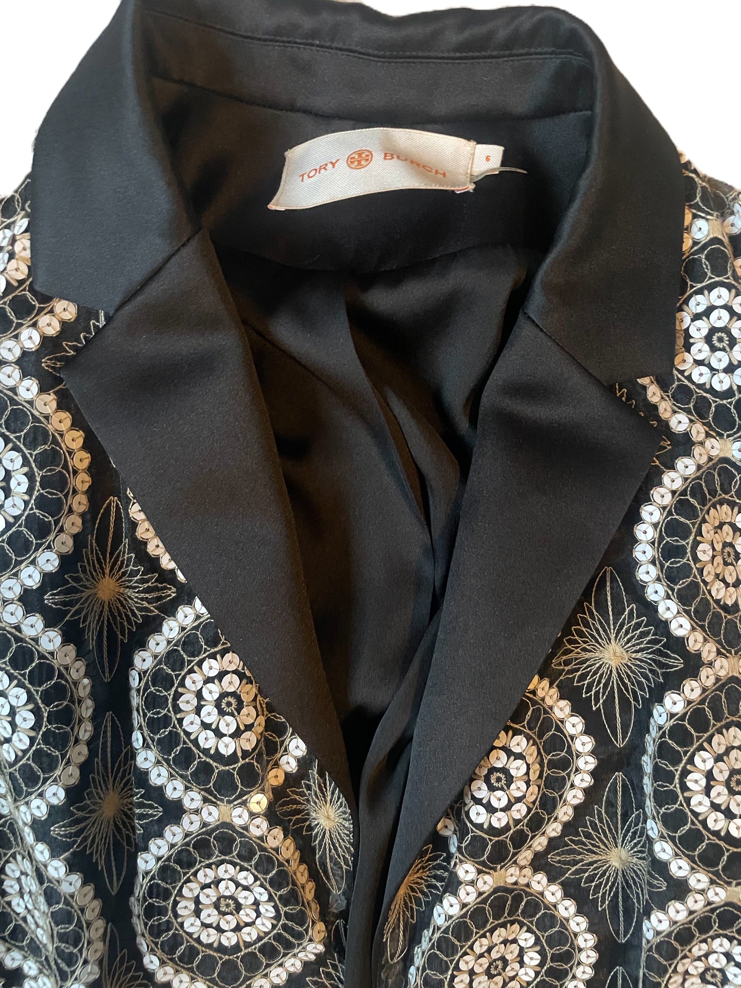 Tory Burch Embroidered Coat UK 10 image 5
