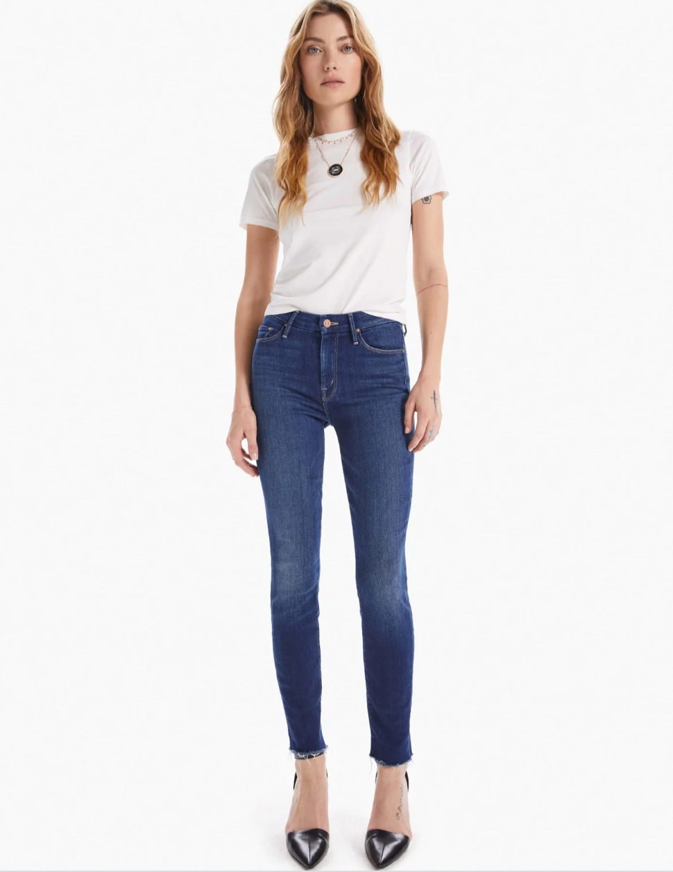 Mother Looker Ankle Fray Jeans Size 27 image 0