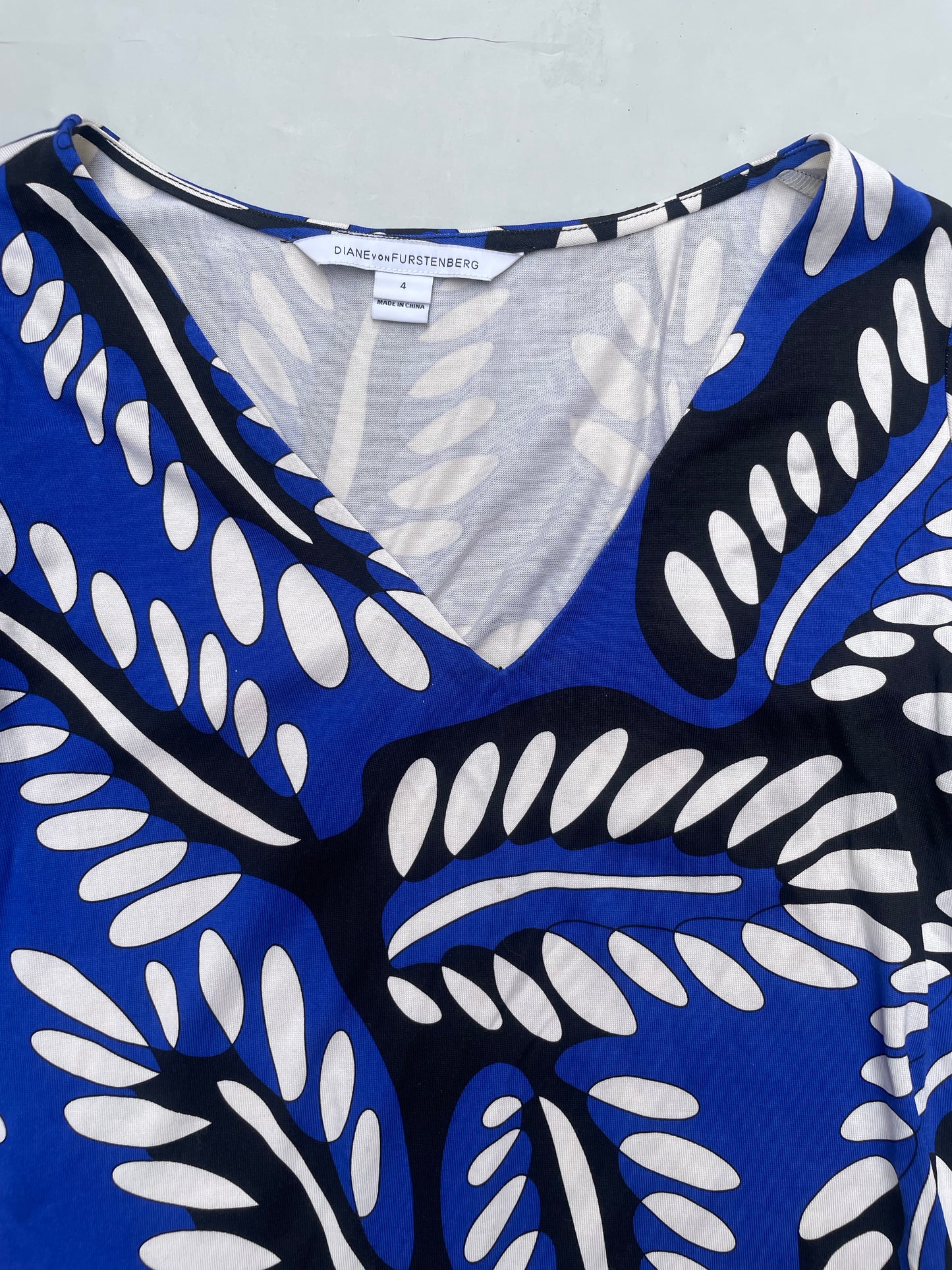 Diane Von Furstenberg Silk Print Dress UK 8 image 3