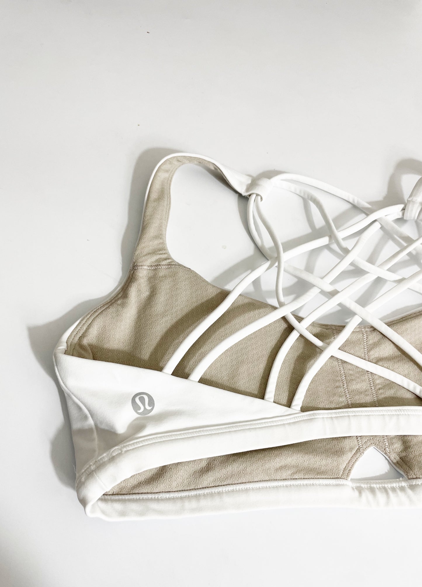 Lululemon White Sports Bra UK 12 image 2