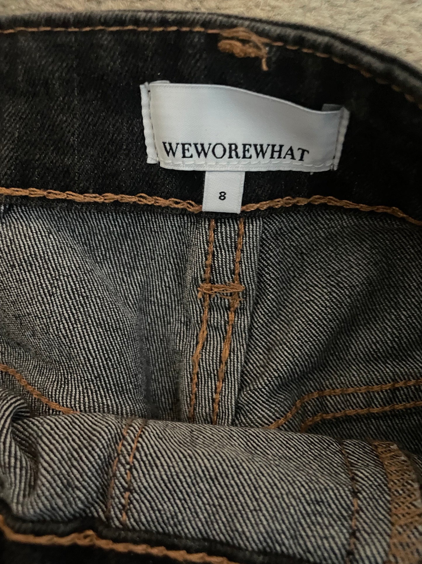 We Wore What Stretch Denim Dungarees UK 12 image 4