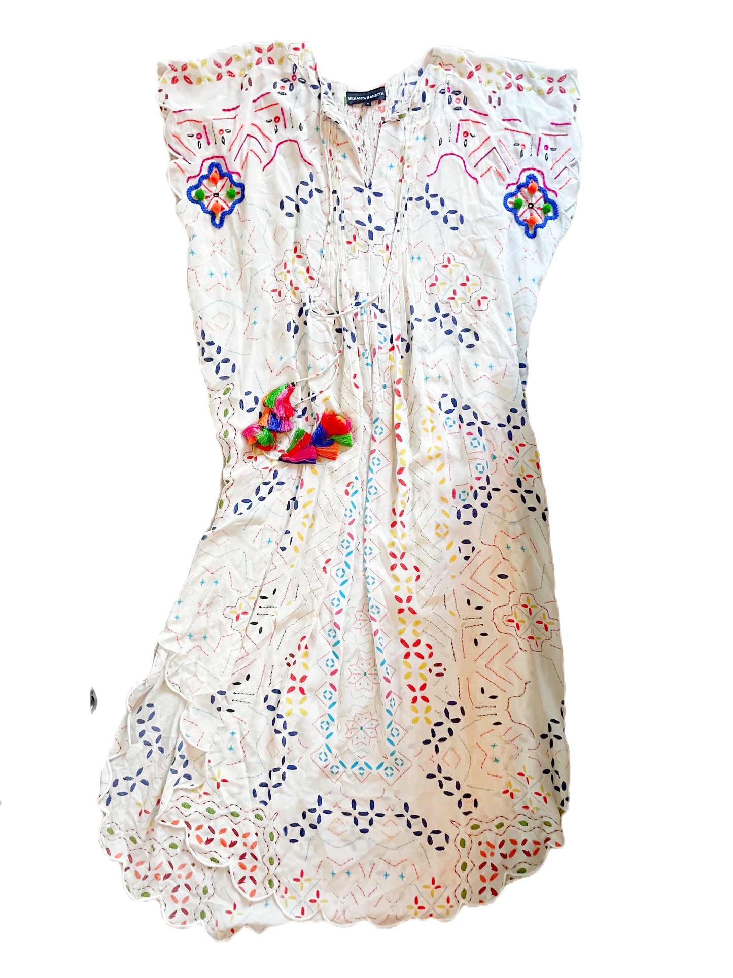 Hemant & Nandita Silk Print Kaftan S image 0