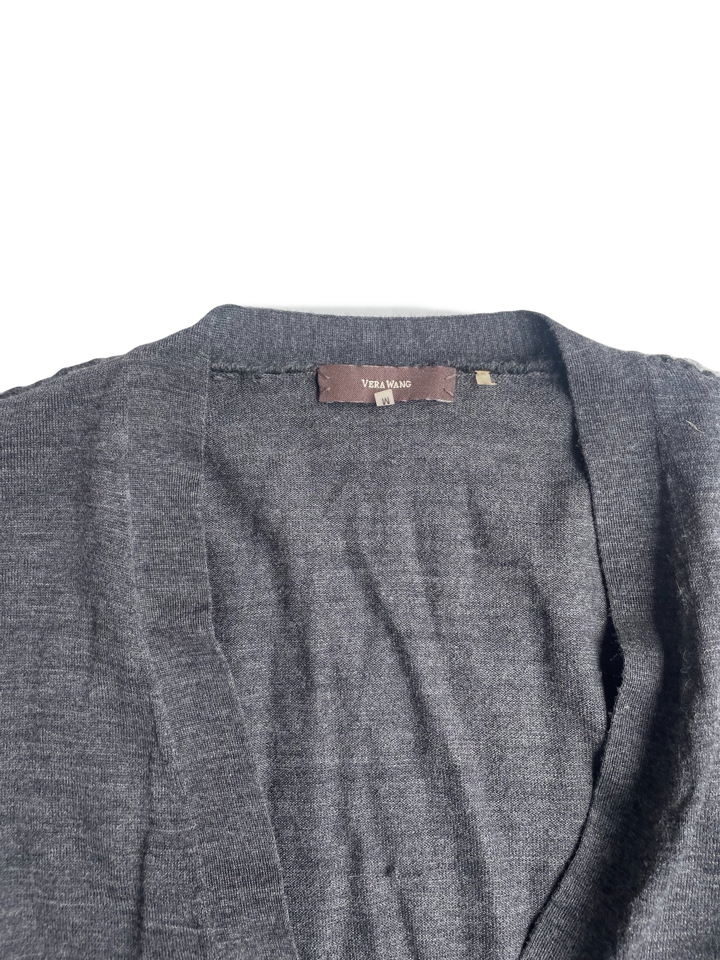 Vera Wang Grey Knit Cardigan M image 3