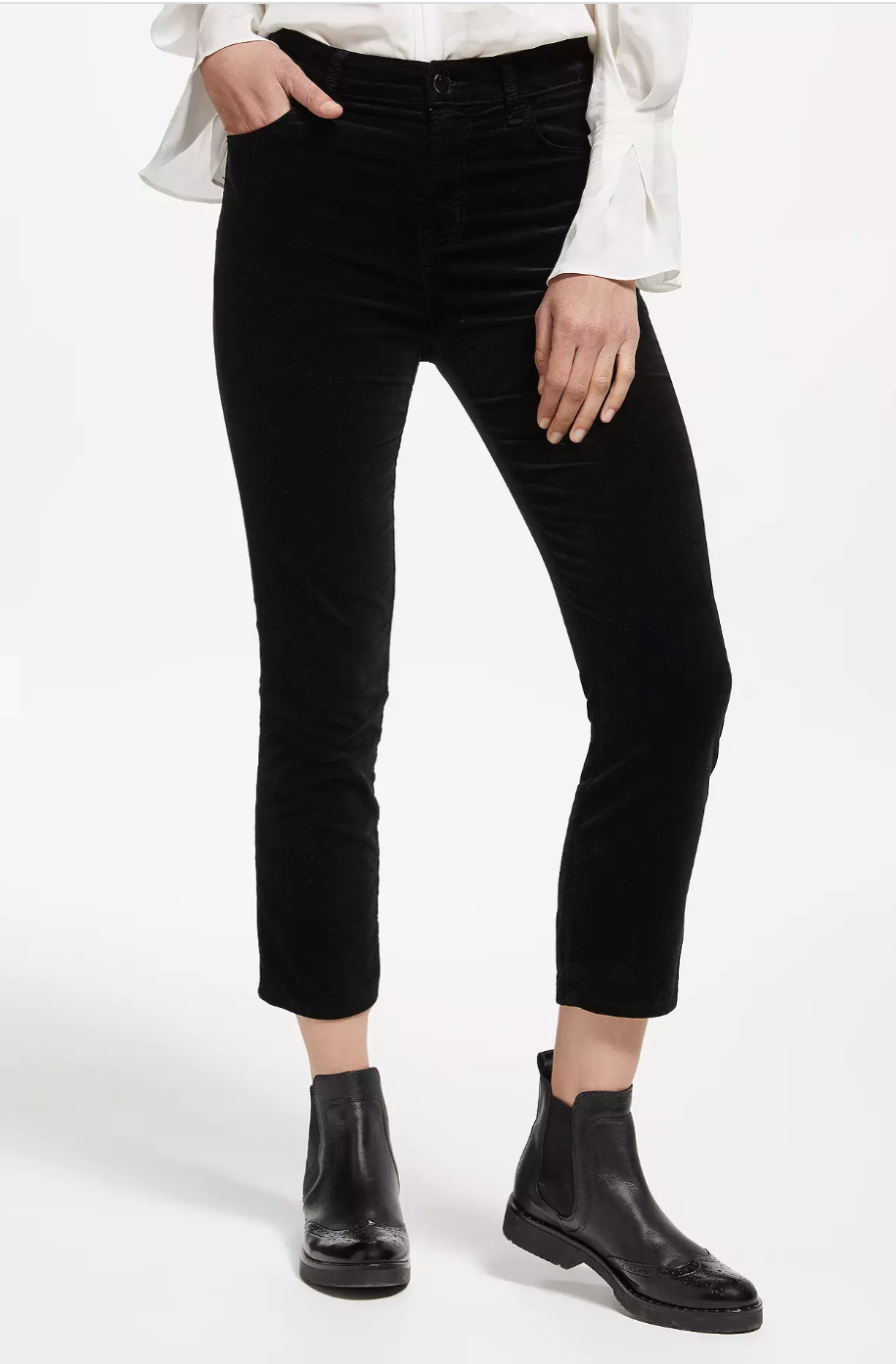 J Brand Ruby Velour Cropped Trousers 24" image 0