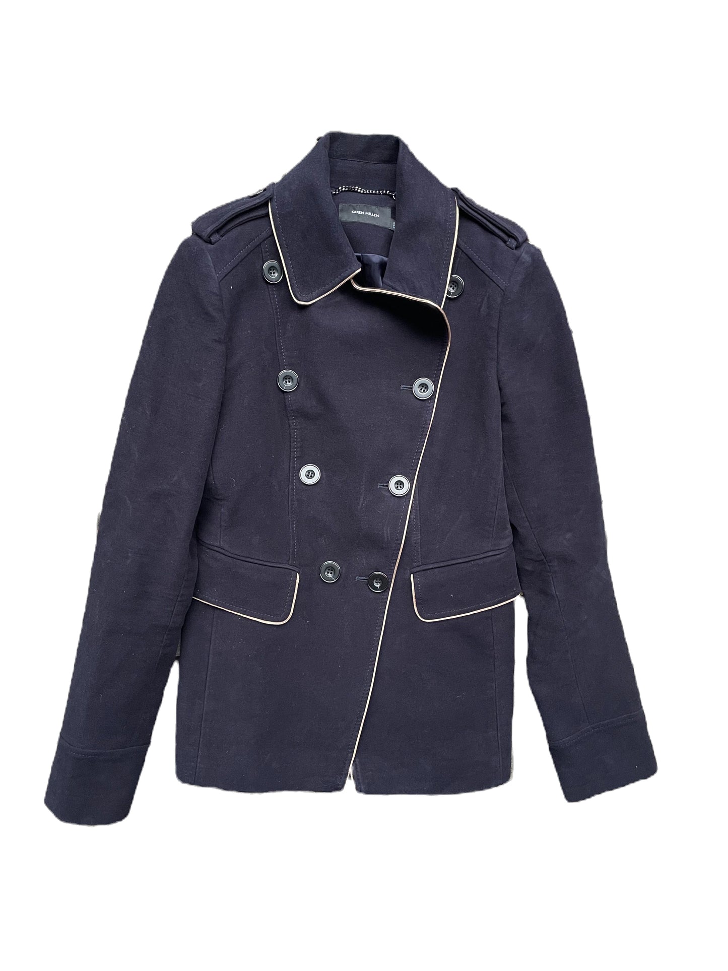 Karen Millen Navy Coat UK 8 image 0