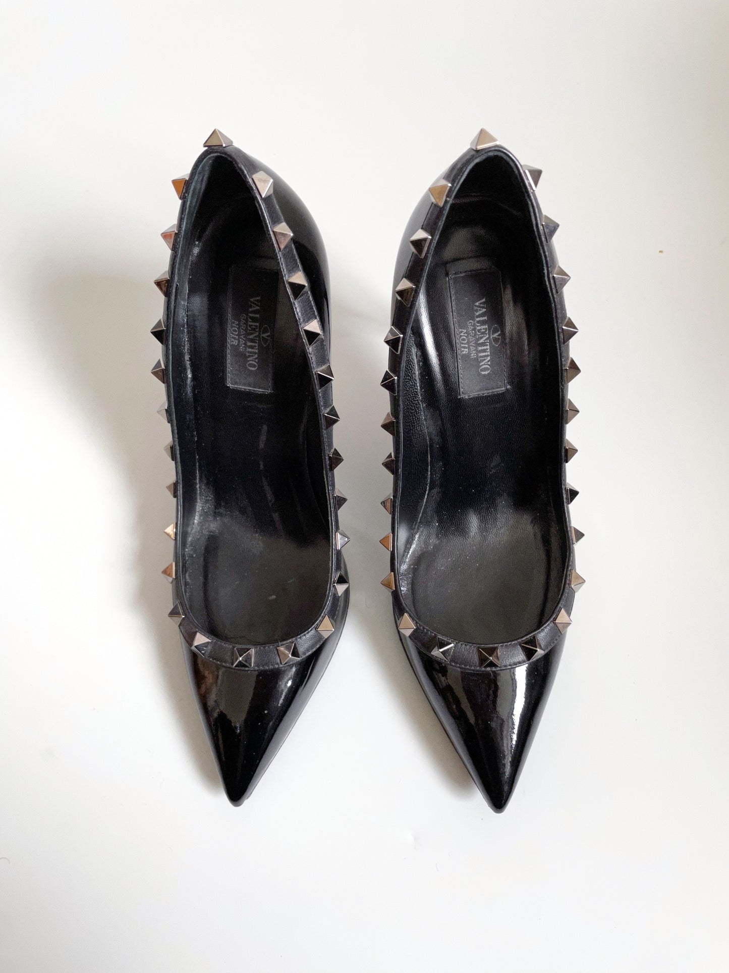 Valentino Patent Black Rockstuds UK 3.5 image 3