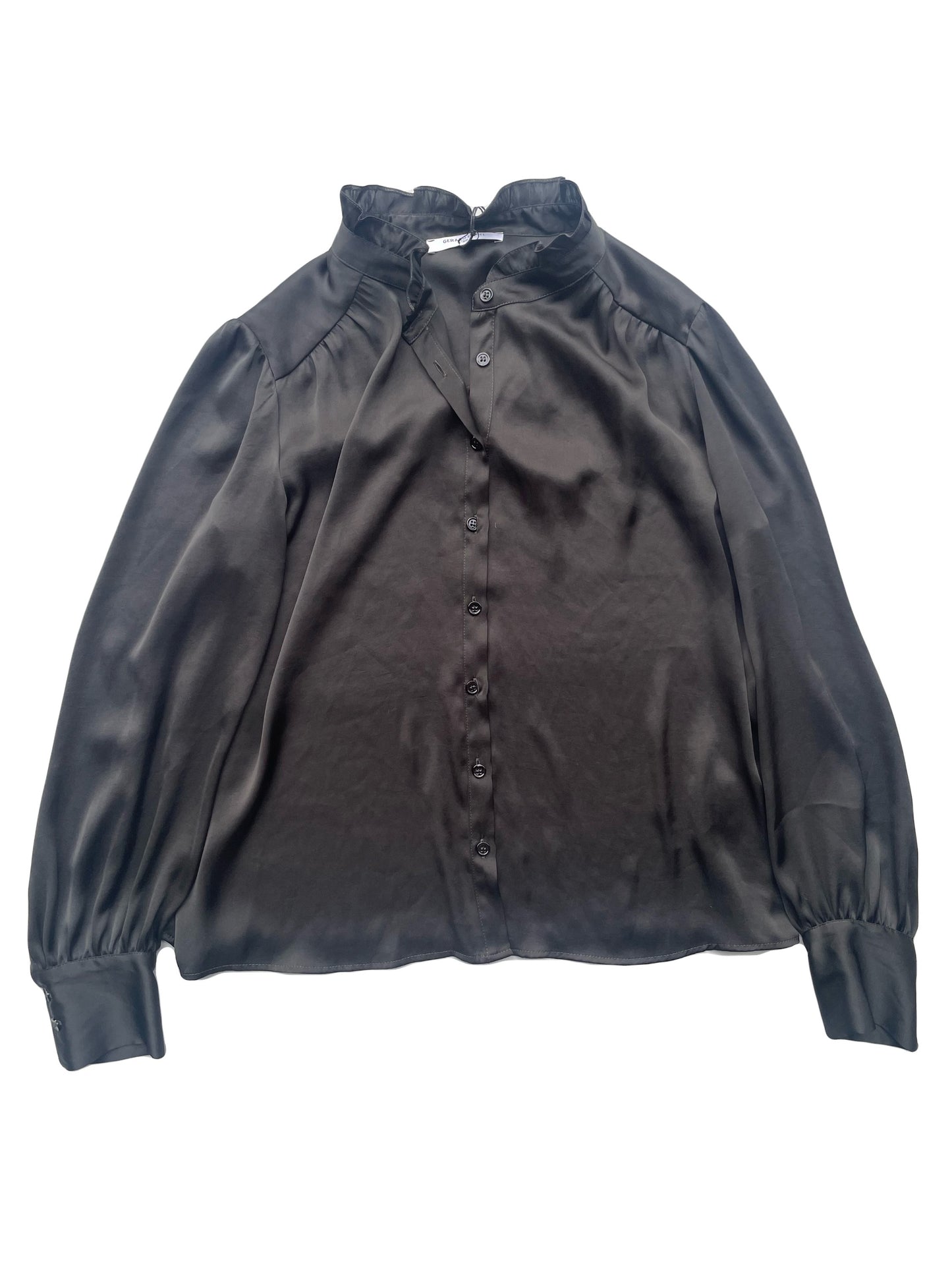 Gerard Darel Black Silk Shirt UK 16 image 0
