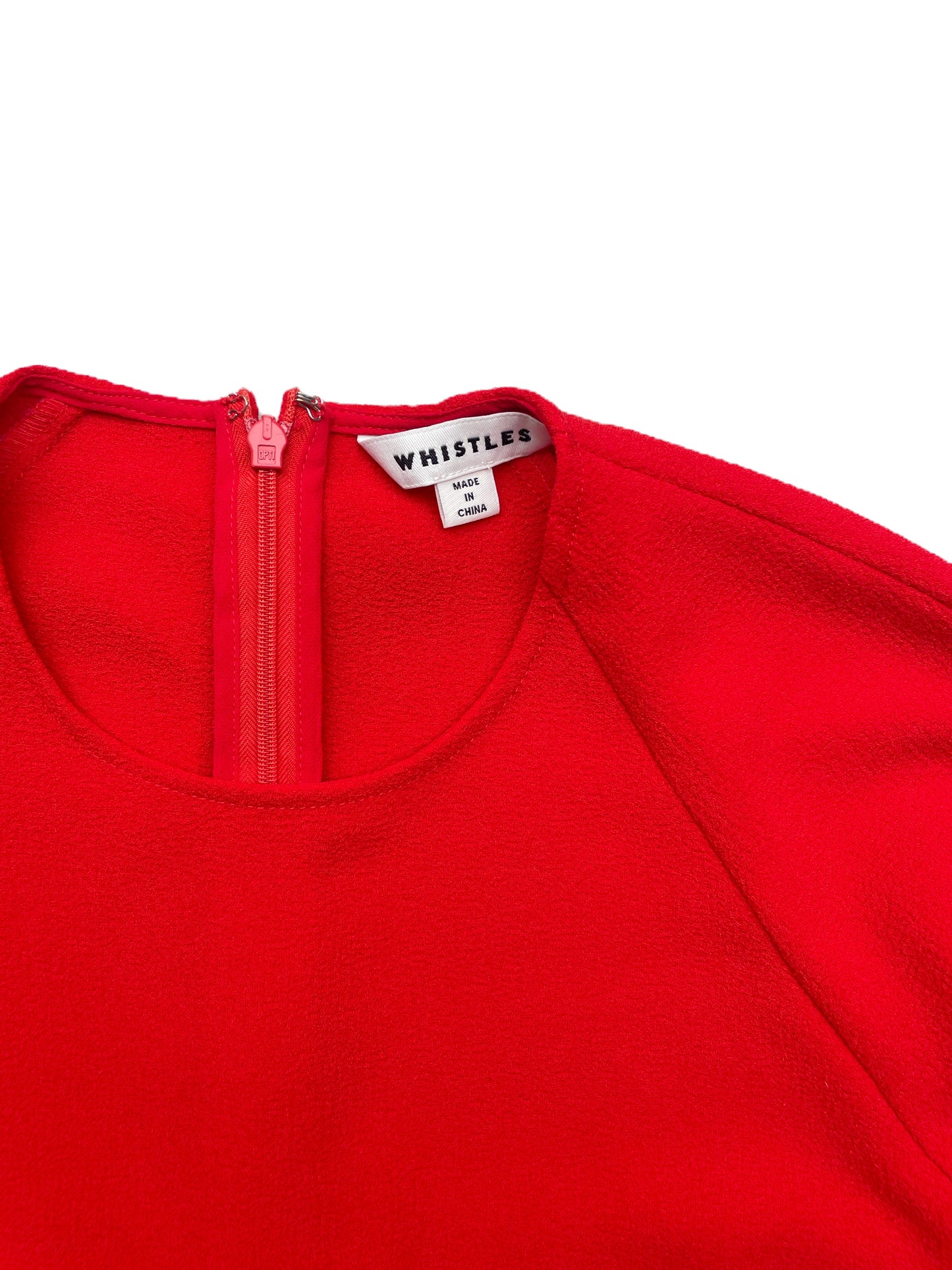 Whistles Red Crepe Dress UK 8 image 2