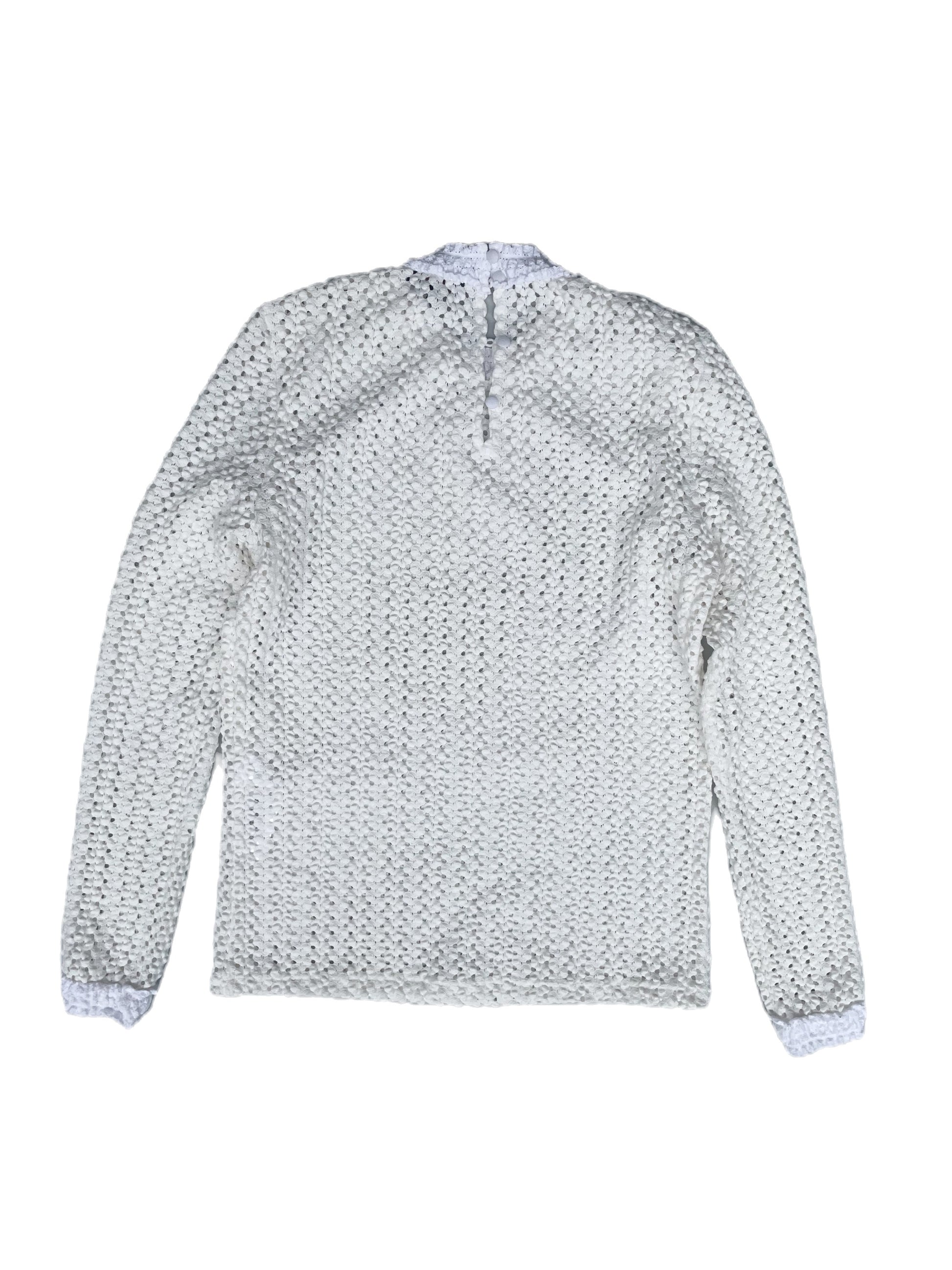 Maje Crochet White Top M image 2