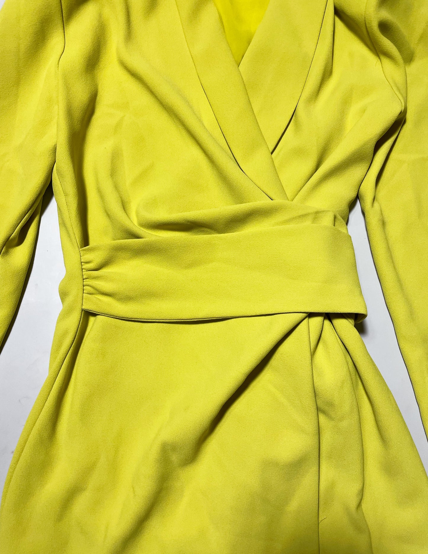 Zara Bright Yellow Wrap Dress M image 3