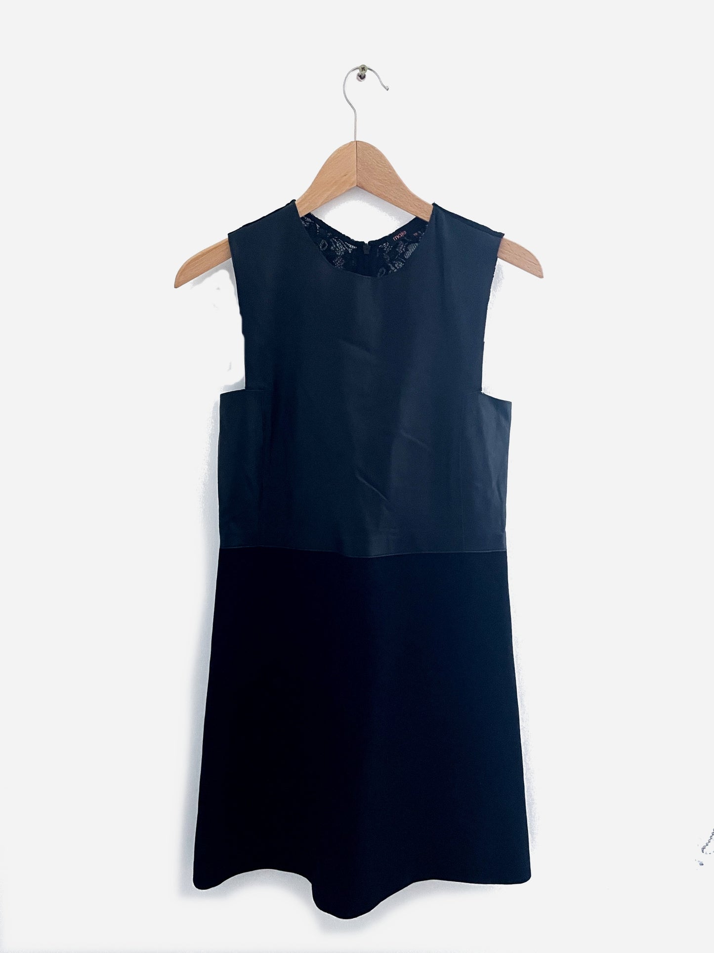 Maje Lamb Leather & Wool Dress UK 10 image 0