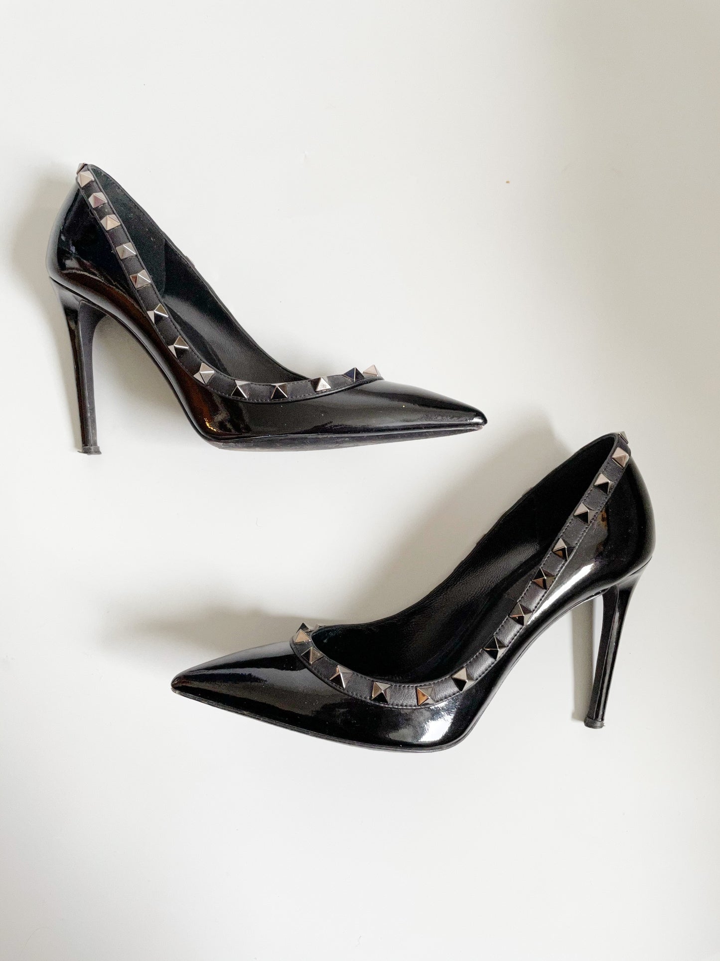 Valentino Patent Black Rockstuds UK 3.5 image 1