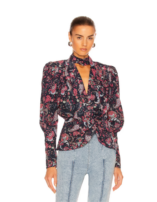 Isabel Marant Batozia Print Blouse UK 8 image 0