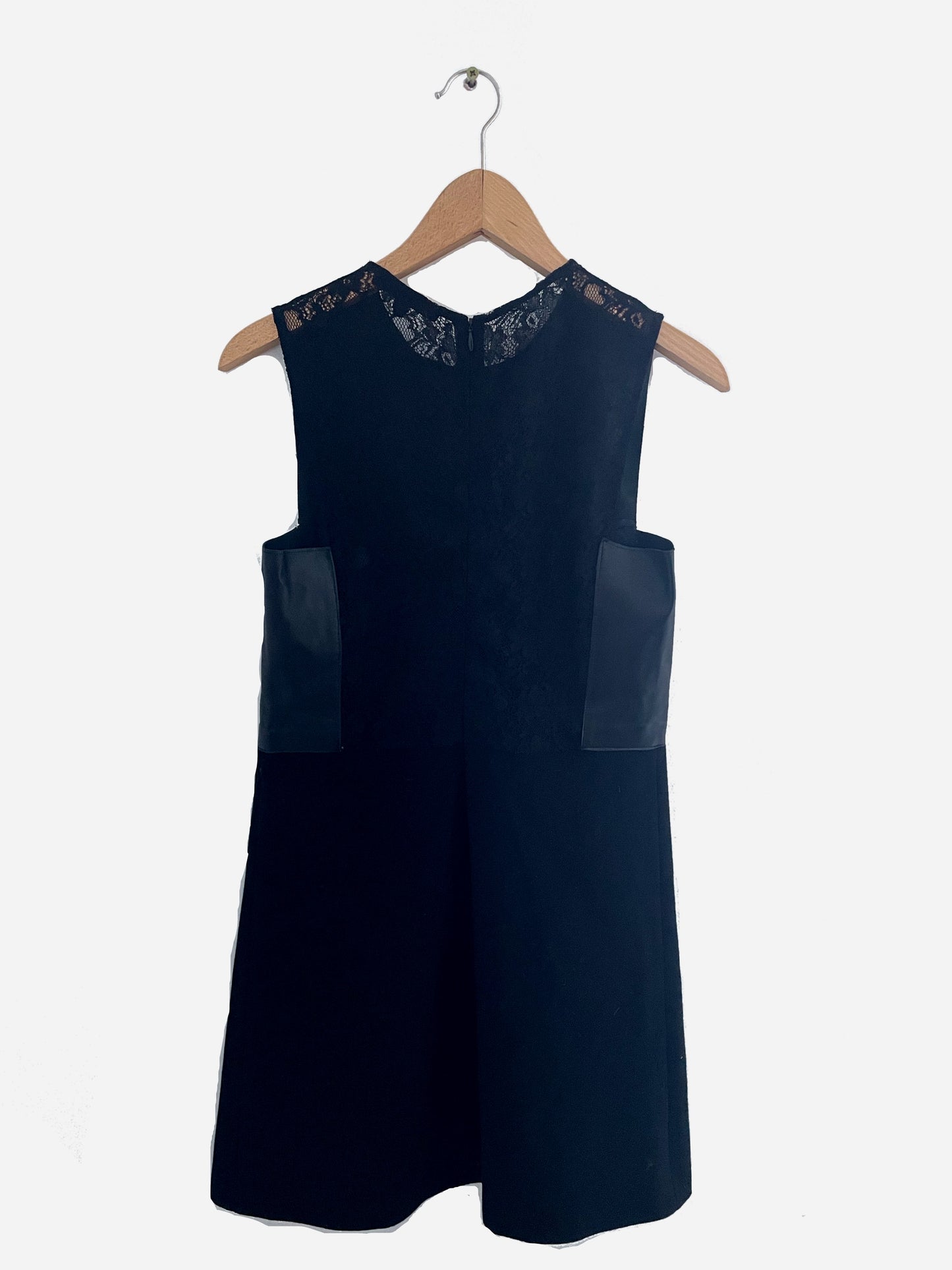 Maje Lamb Leather & Wool Dress UK 10 image 1