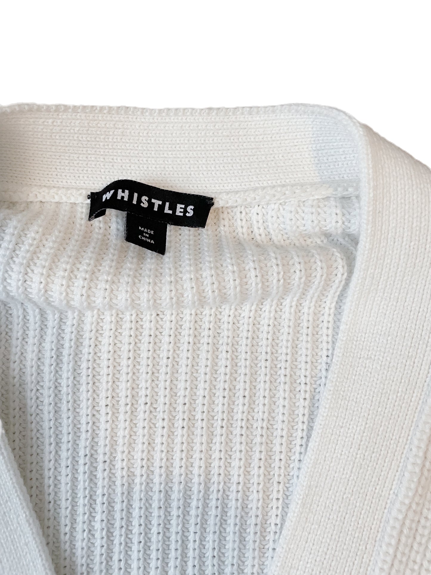 Whistles White Knit Cardigan S image 2