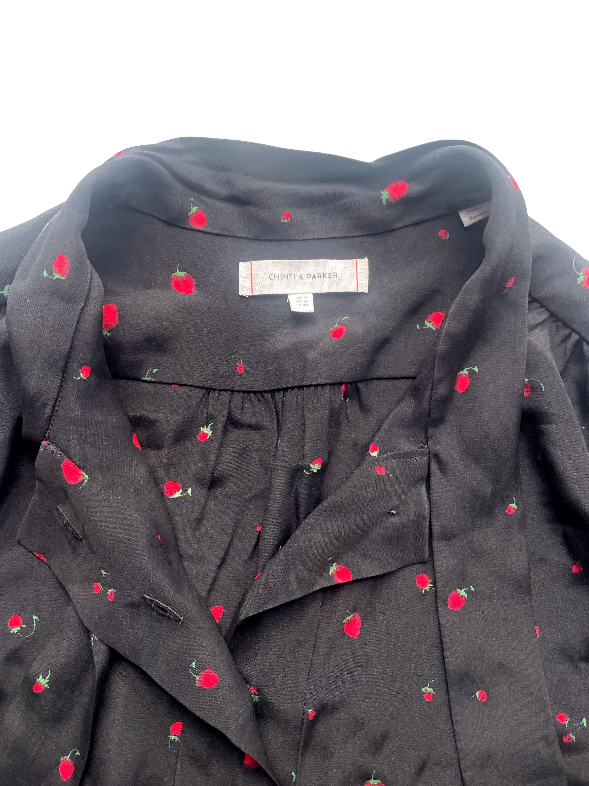 Chinti &  Parker Strawberry Silk Blouse UK 14 image 4
