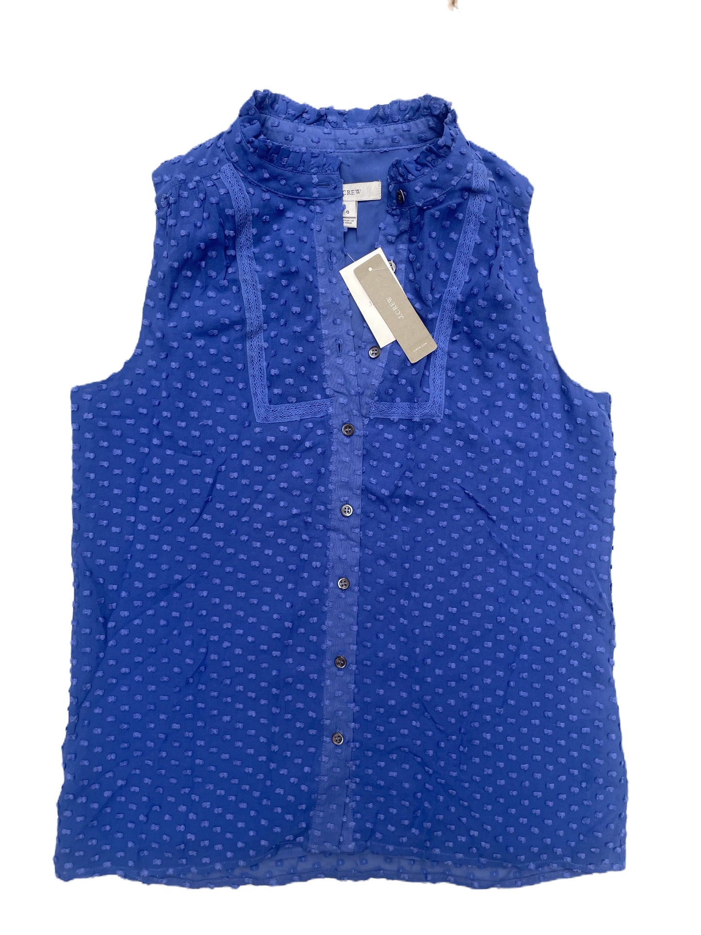 New With Tags J.Crew Blue Dobby Blouse XXS image 0