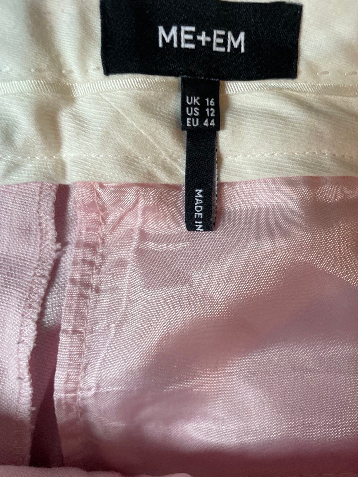 Me+Em Pink Linen Trousers UK 16 image 2