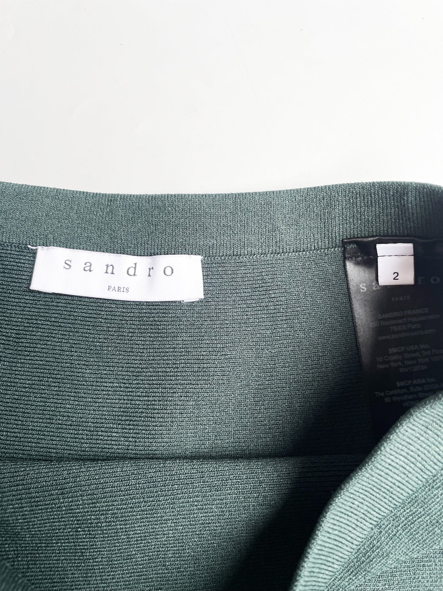 Sandro Green Flare Skirt M image 3