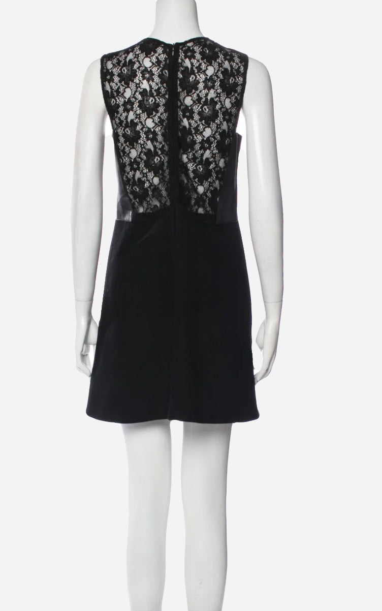 Maje Lamb Leather & Wool Dress UK 10 image 3