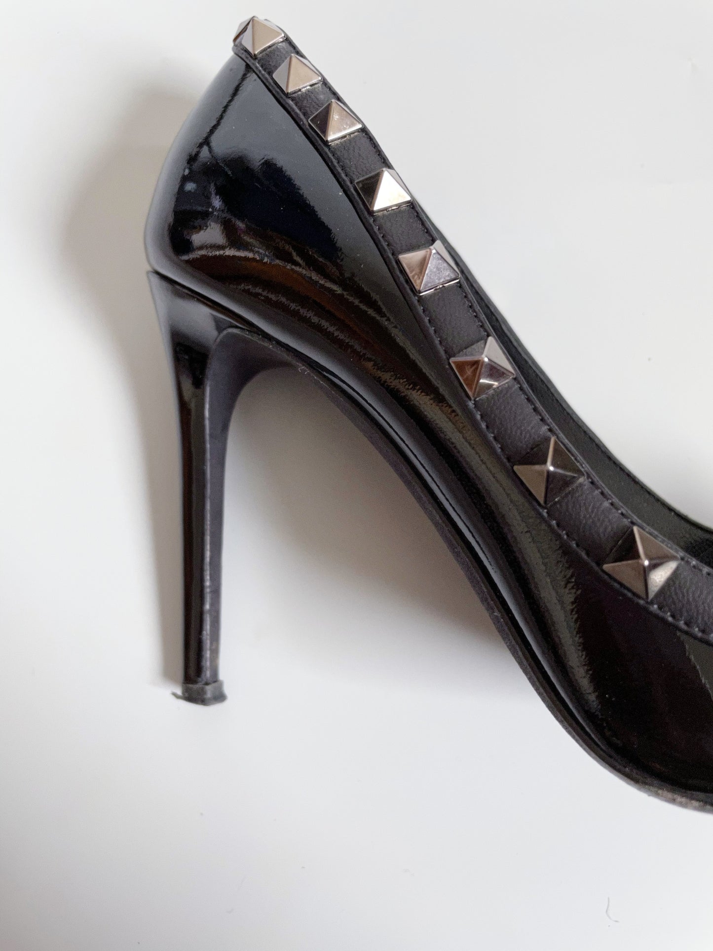 Valentino Patent Black Rockstuds UK 3.5 image 5