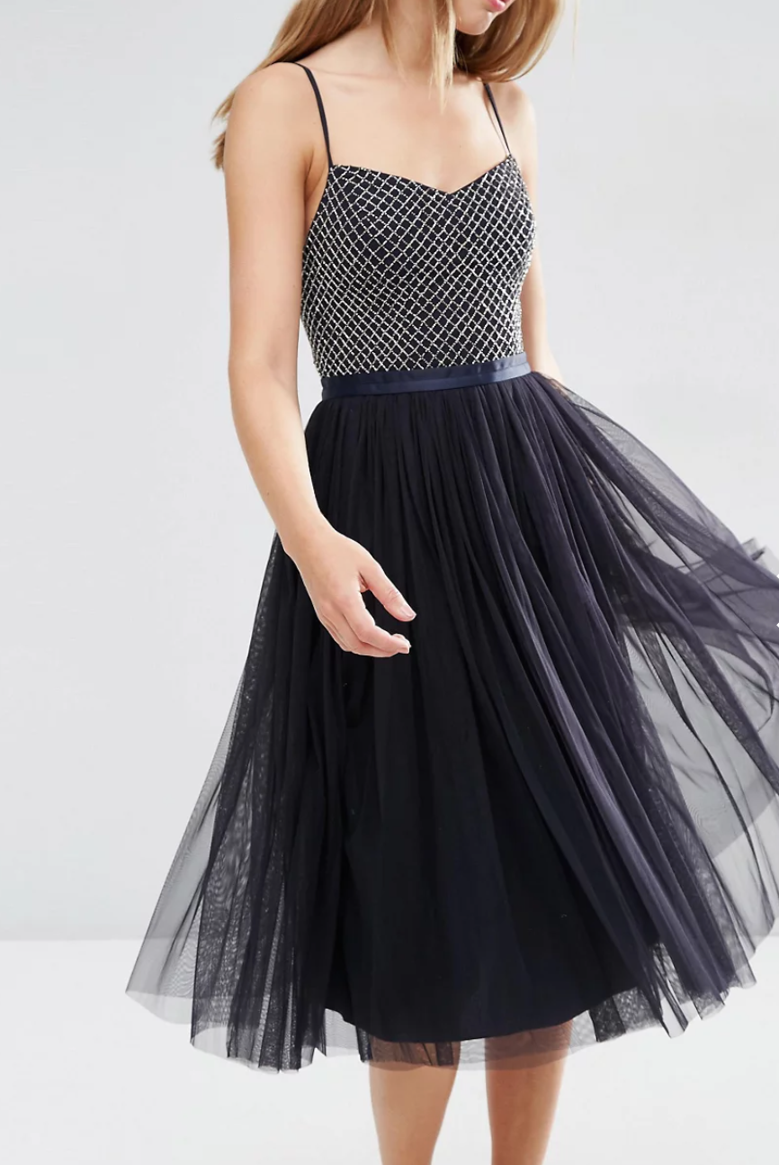 Needle & Thread Tulle and Beaded Midnight Dress UK 8 image 1