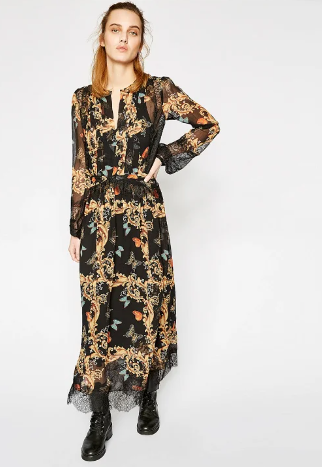 The Kooples Silk Print Dress S image 0