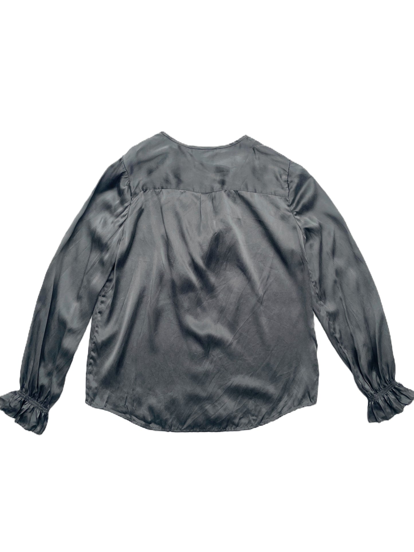 Joie Grey Green Silk Ruffle Blouse S image 2