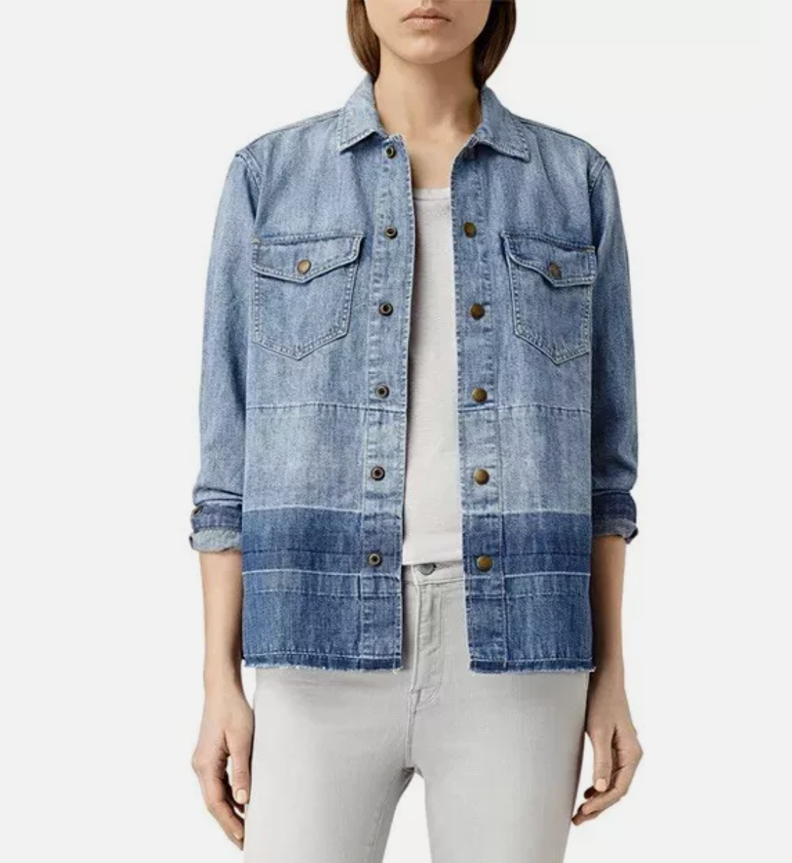 All Saints Denim Shacket UK 10 image 1