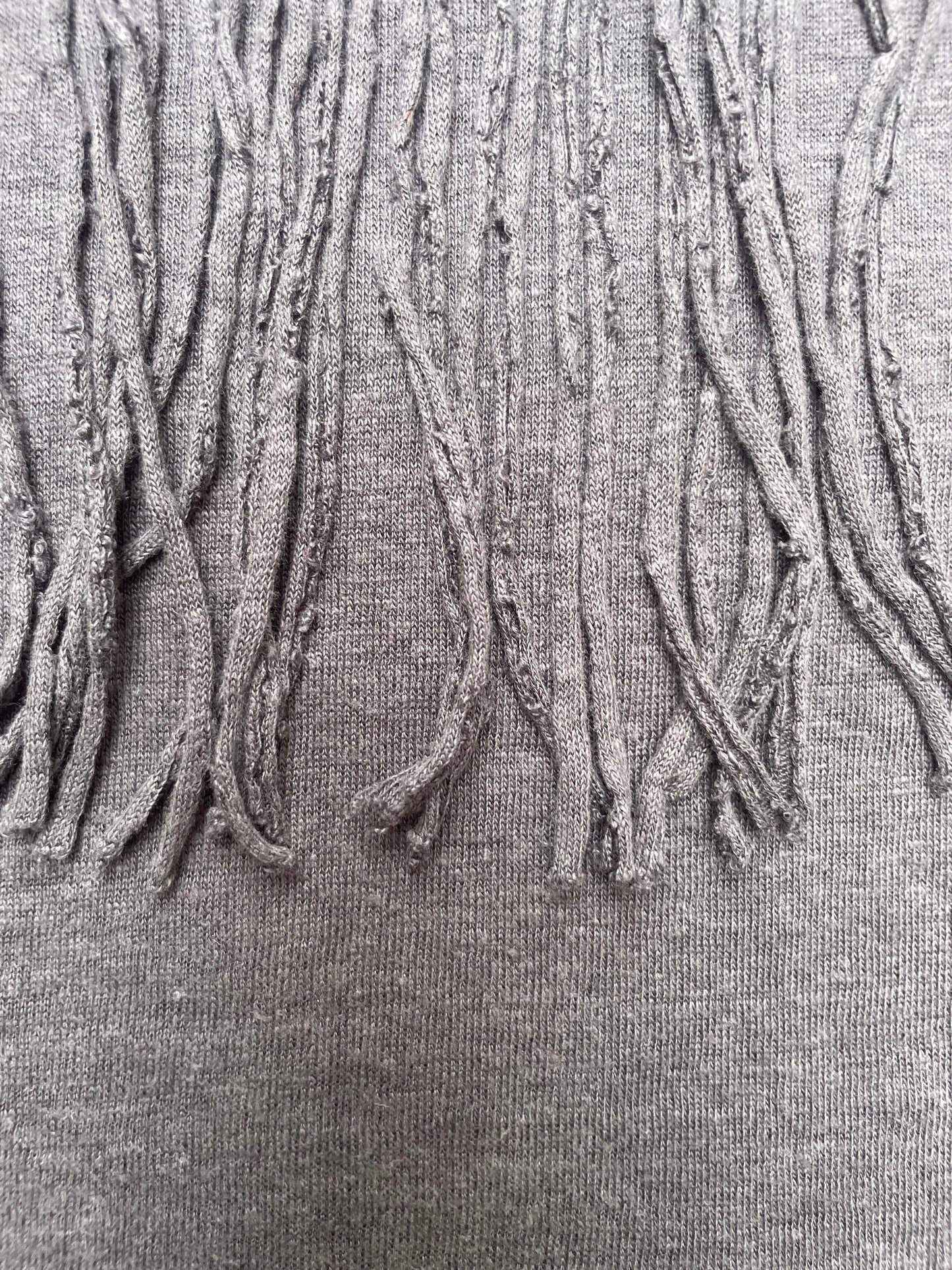 Zadig & Voltaire Grey Fringe Top XS image 3