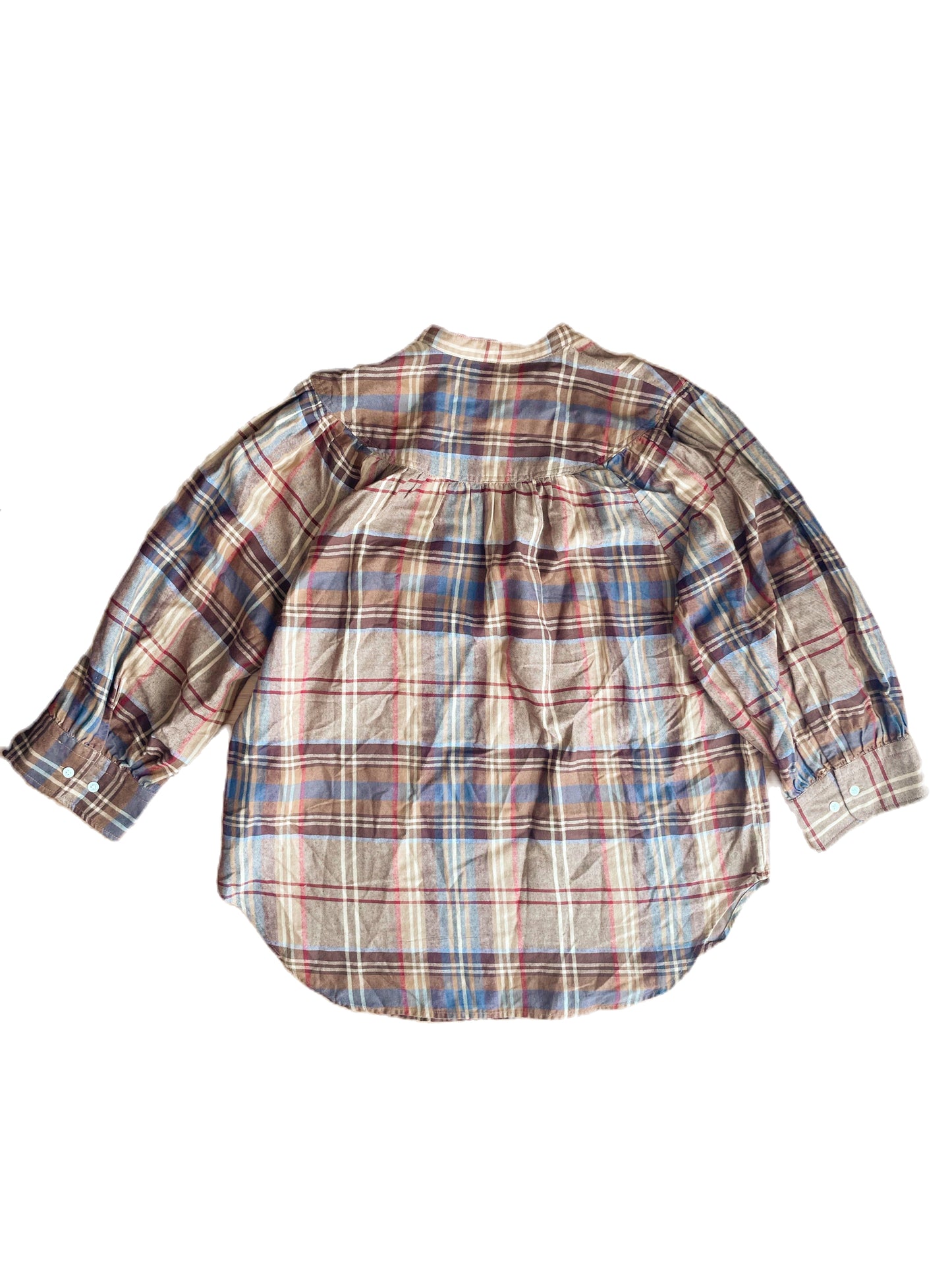 Polo Ralph Lauren Check Brown Blouse UK 10 image 1