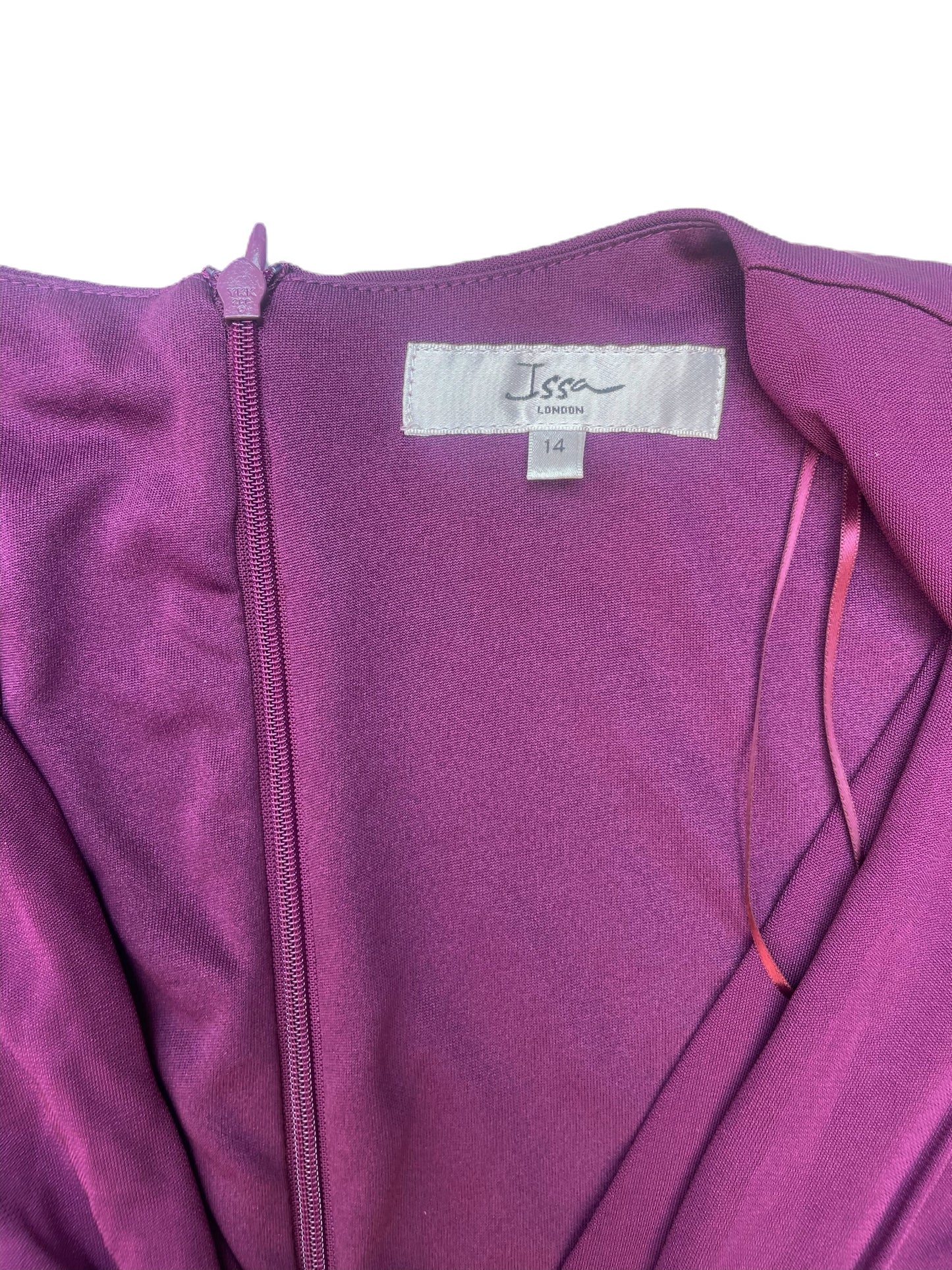 Issa London Purple Long Sleeved Dress UK 14 image 2