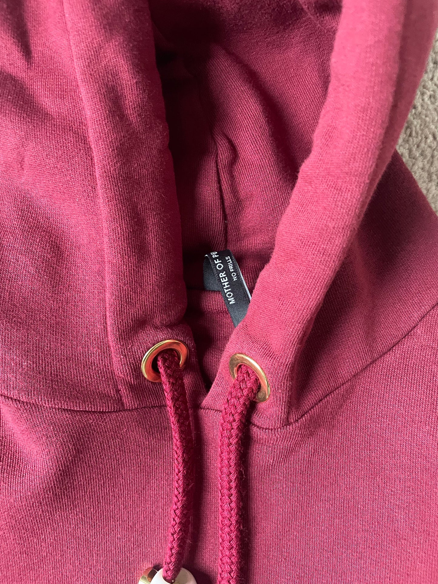 Mother of Pearl Burgundy Hoodie S image 2