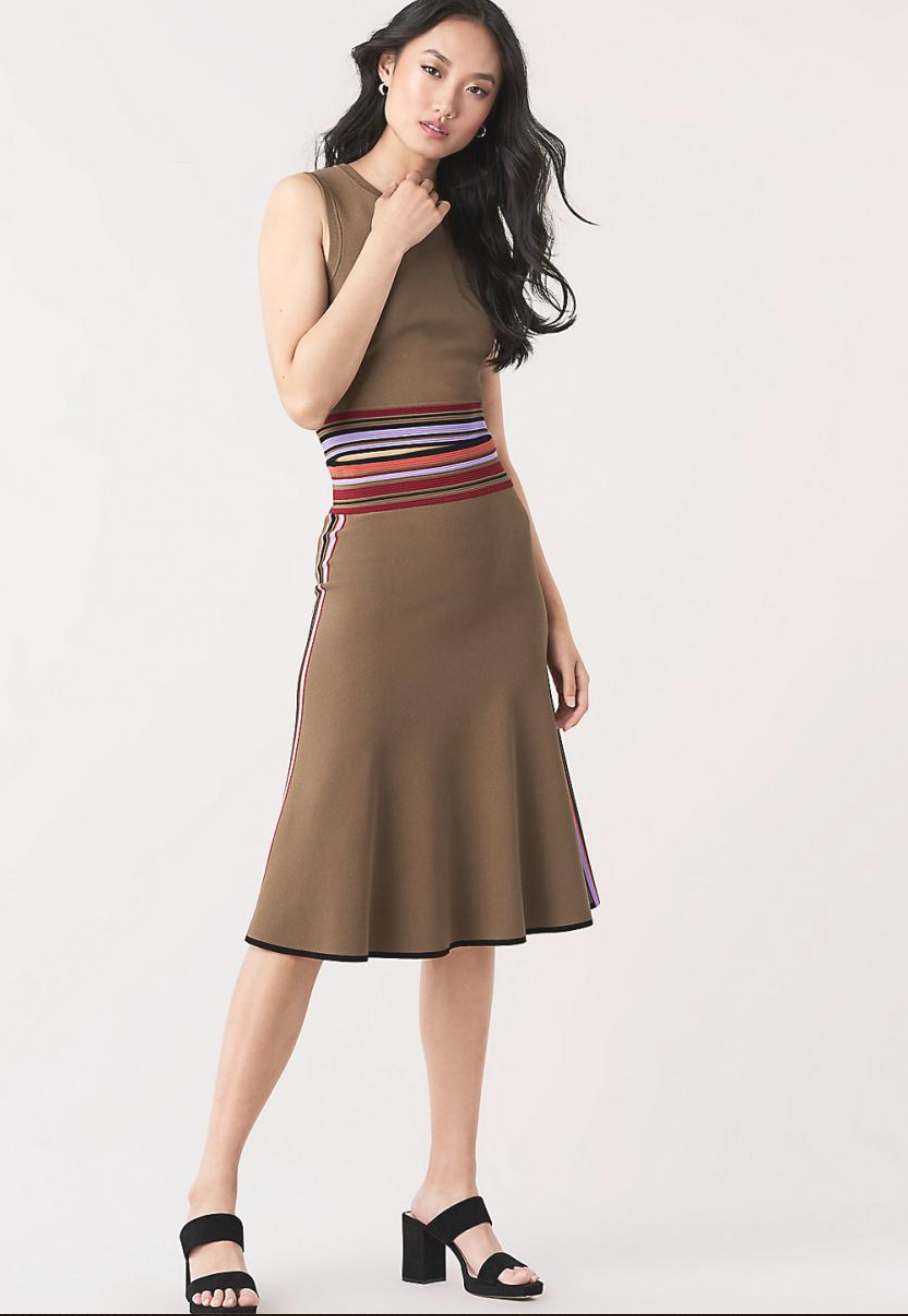 New With Tags Diane Von Furstenberg Sable Flare Skirt S image 2