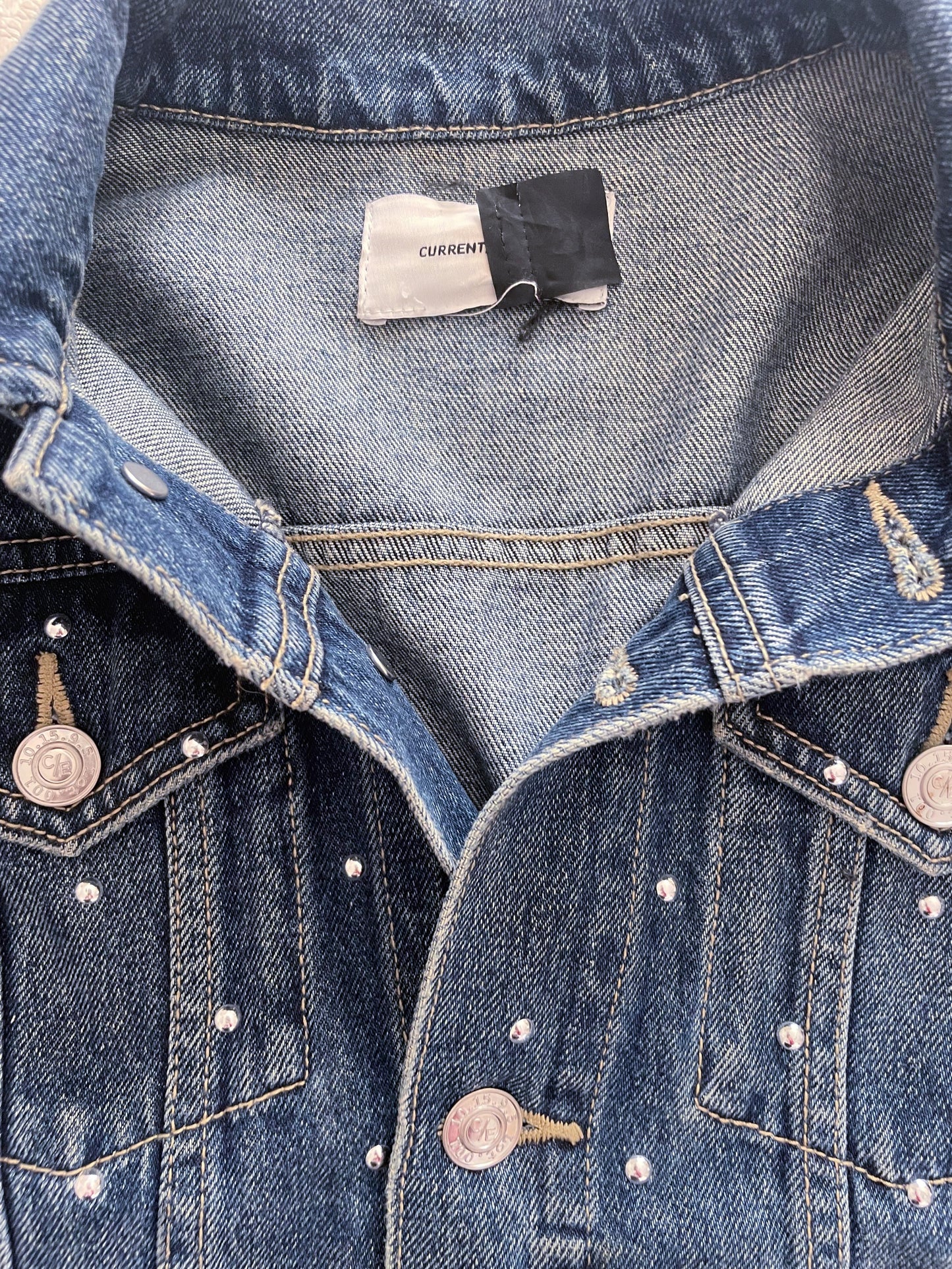 Current/Elliott Studded Denim Jacket XS image 4