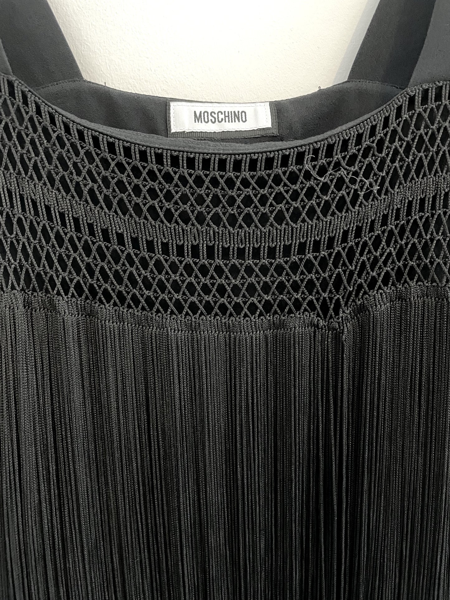 Moschino Black Fringe Dress UK 12 image 4