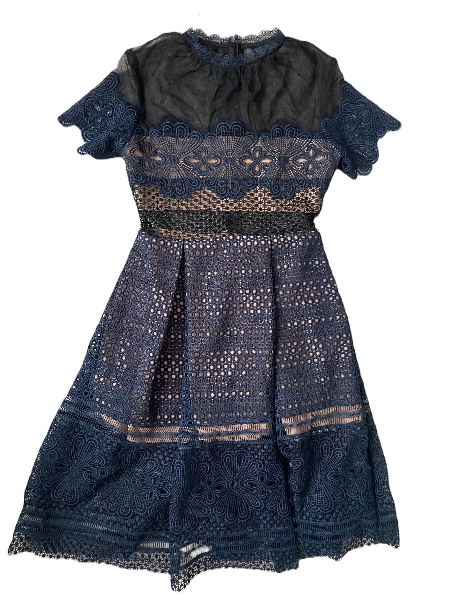 Self Portrait Felicia Embroidered Midi Dress UK 10 image 0