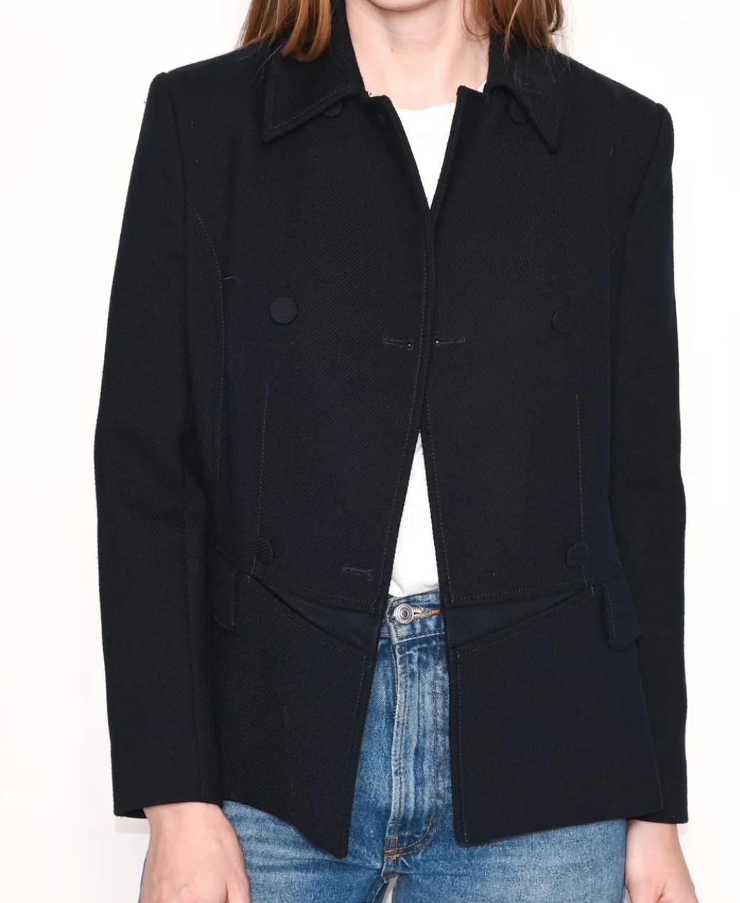 Reiss Navy Double Breasted Coat UK 4 image 1
